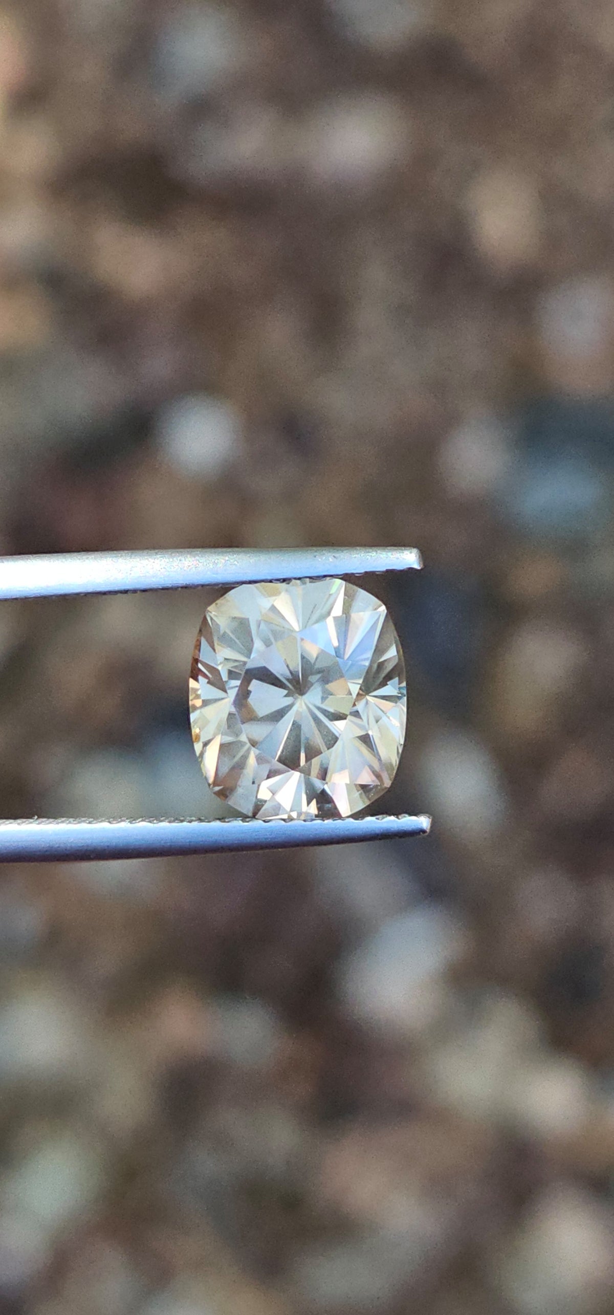 5.74ct Cushion Light Beige Local Zircon