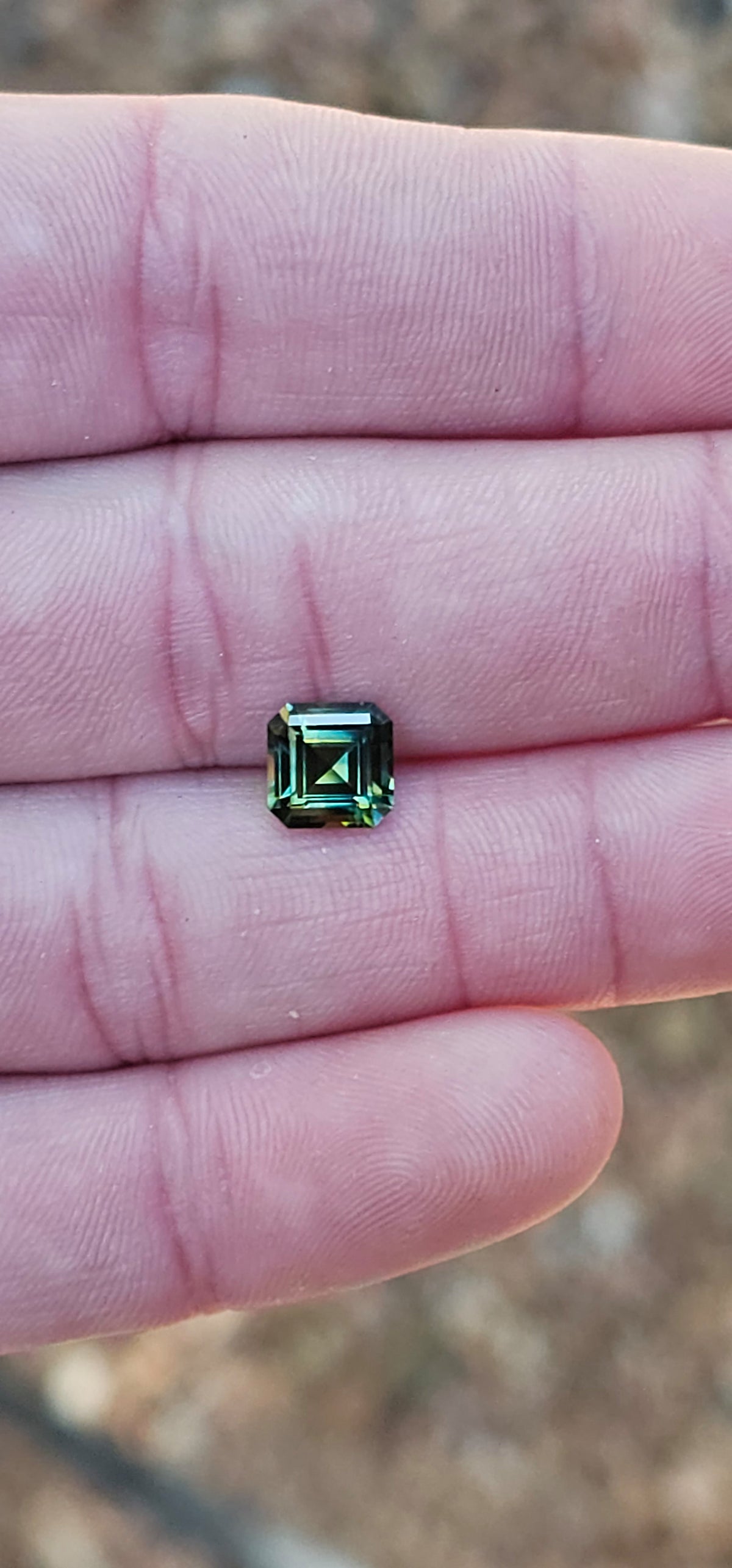 2ct Square Teal Parti Sapphire