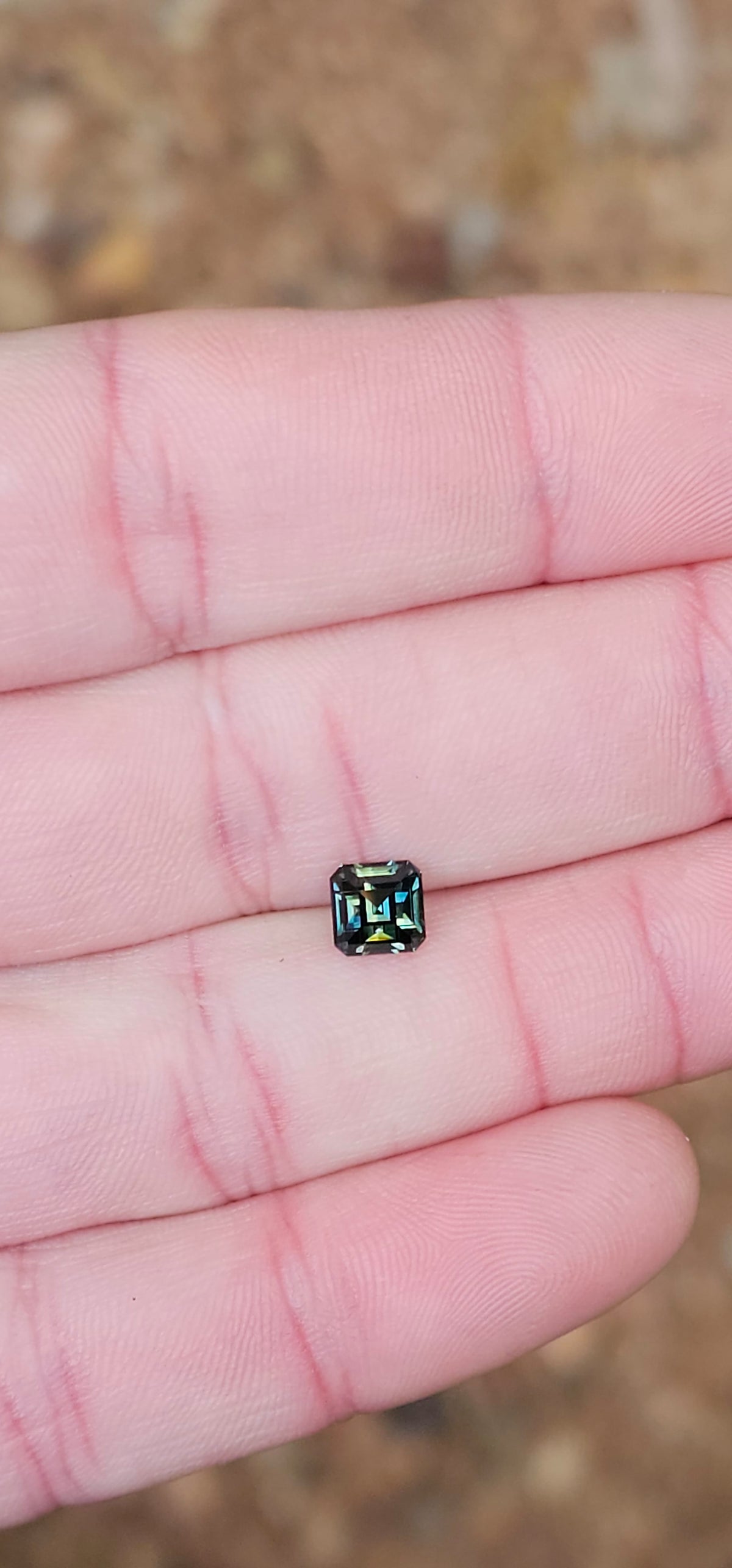 1.25ct Emerald Blue Parti sapphire