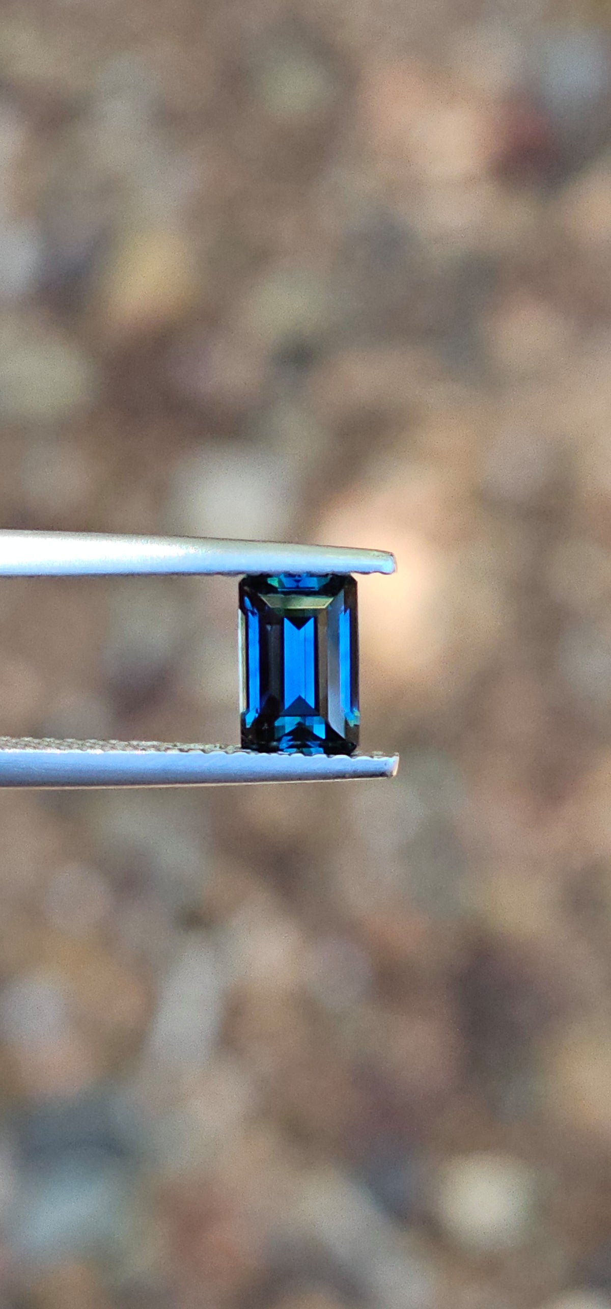 1.25ct Emerald Deep Blue Sapphire