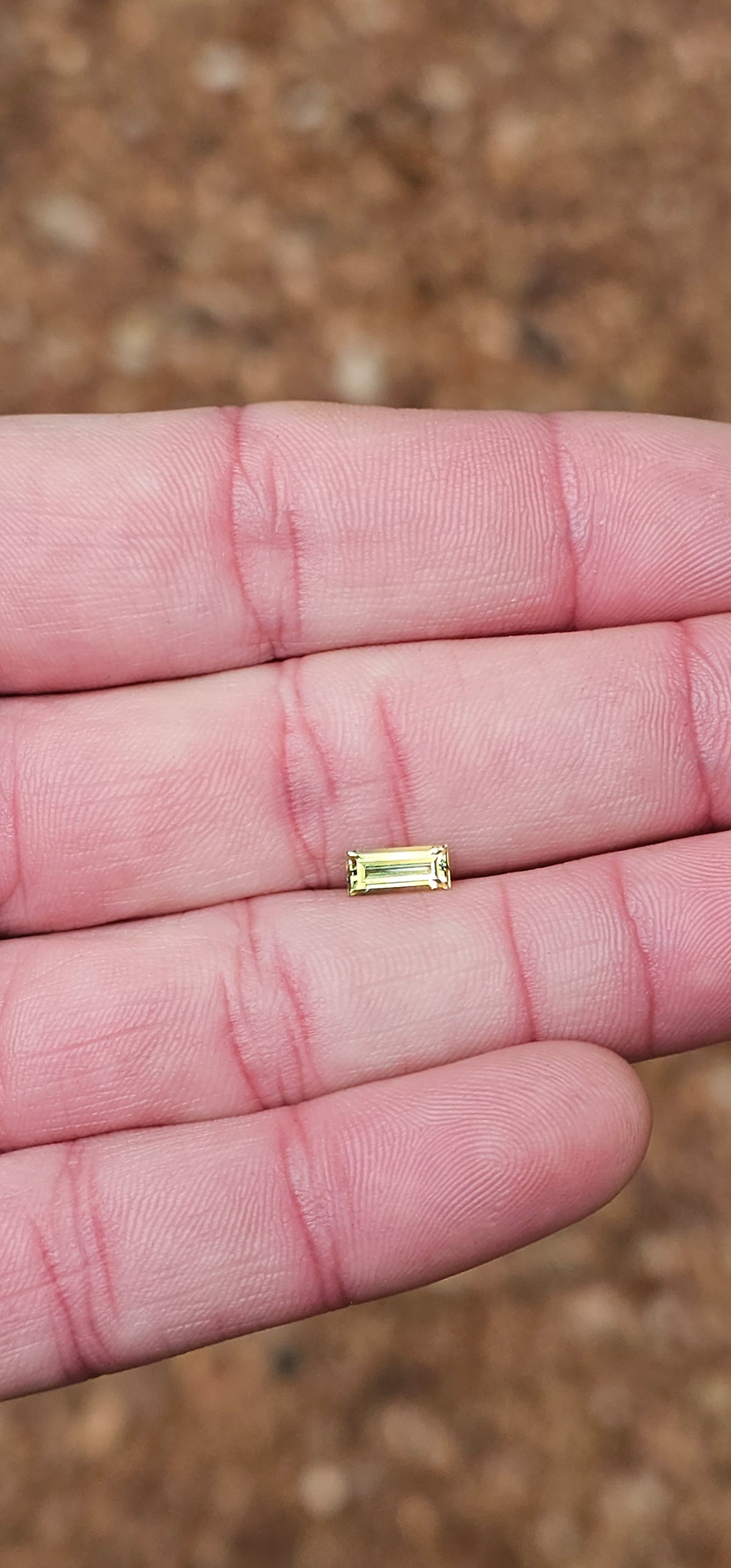 .63ct Baguette Pale Yellow Parti Sapphire