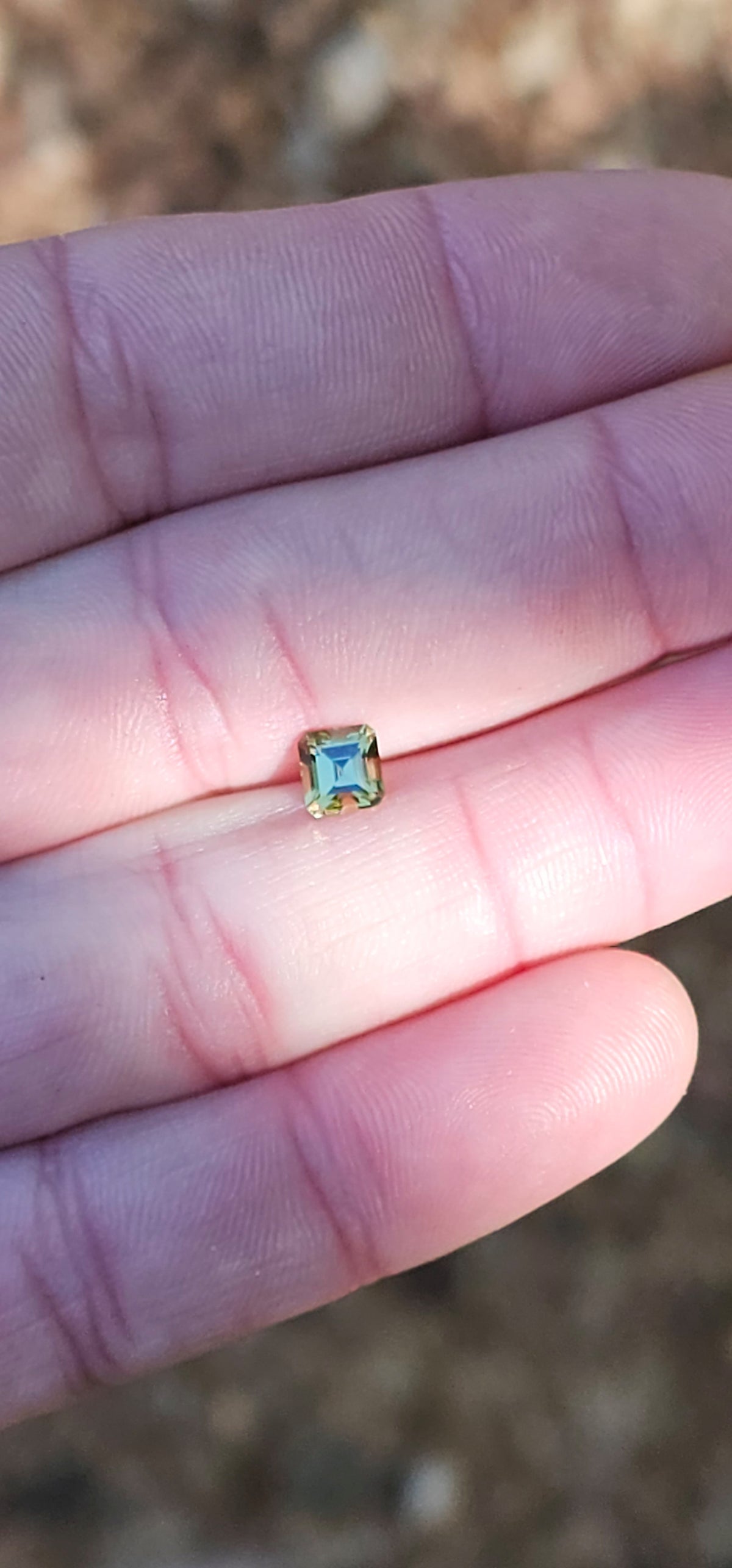 .87ct Emerald Petite Yellow Parti Sapphire