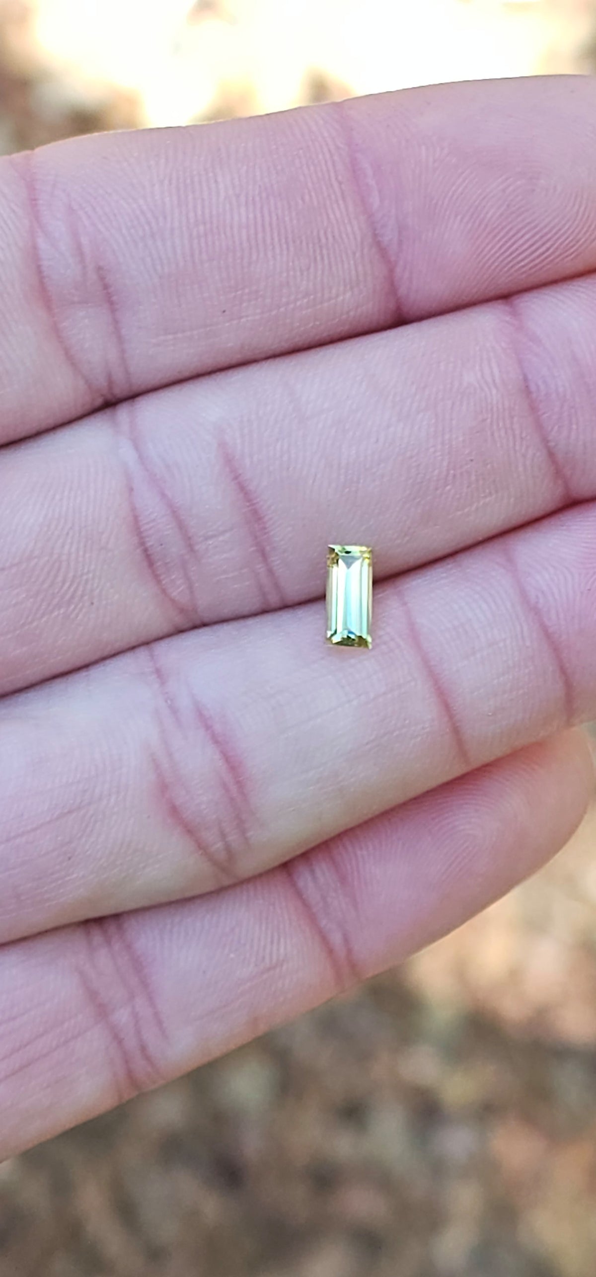 .64ct Baguette Petite Yellow Parti Sapphire