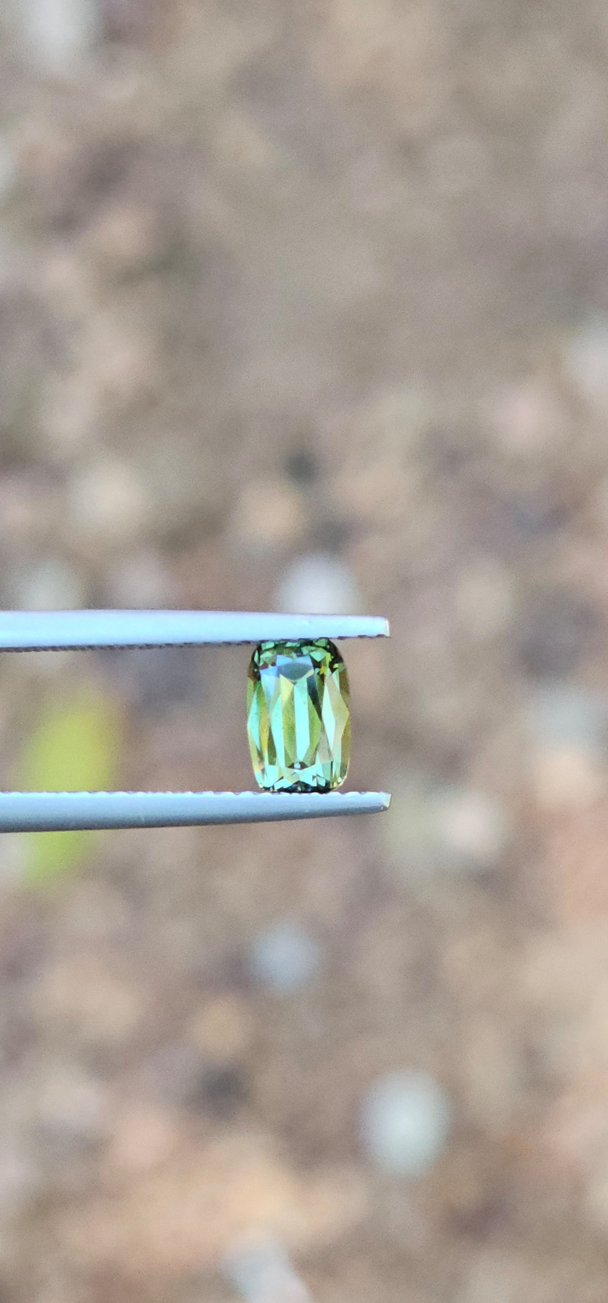 1.06ct Cushion Green Parti Sapphire