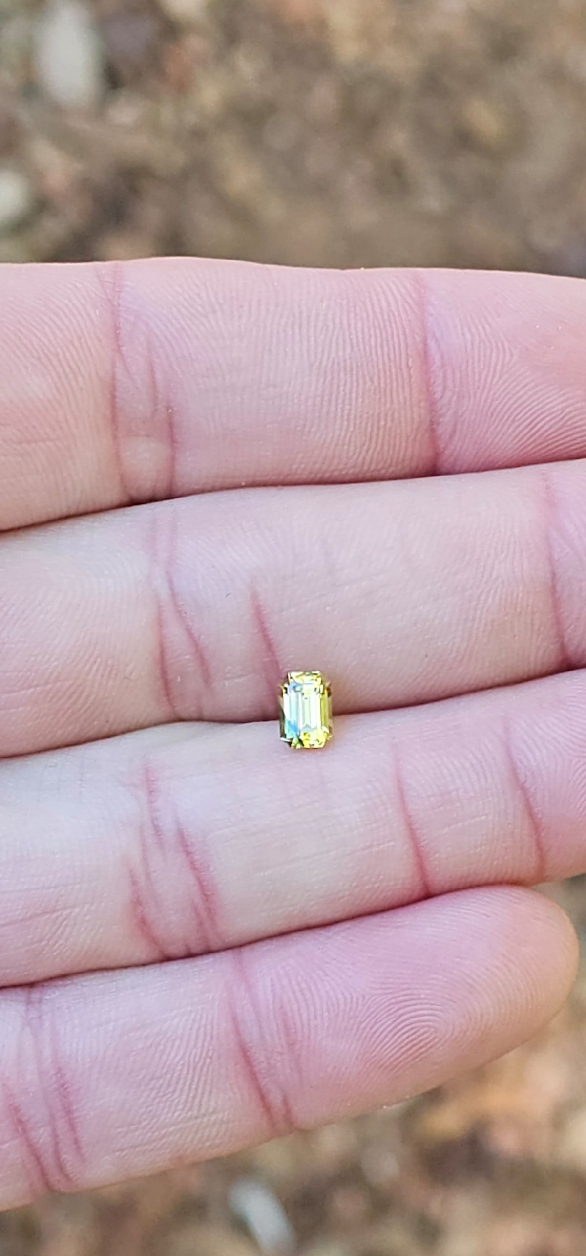 .64ct Emerald Petite Yellow Parti Sapphire