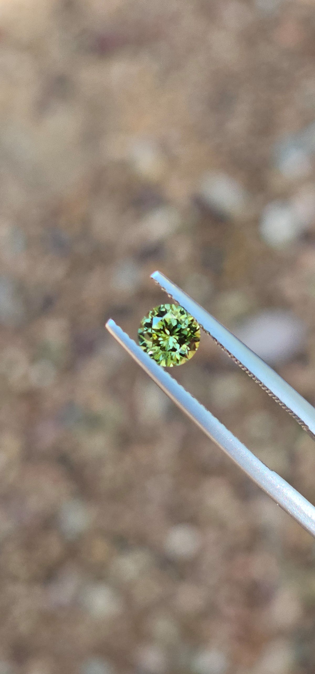 .78ct Round Petite Green Parti Sapphire