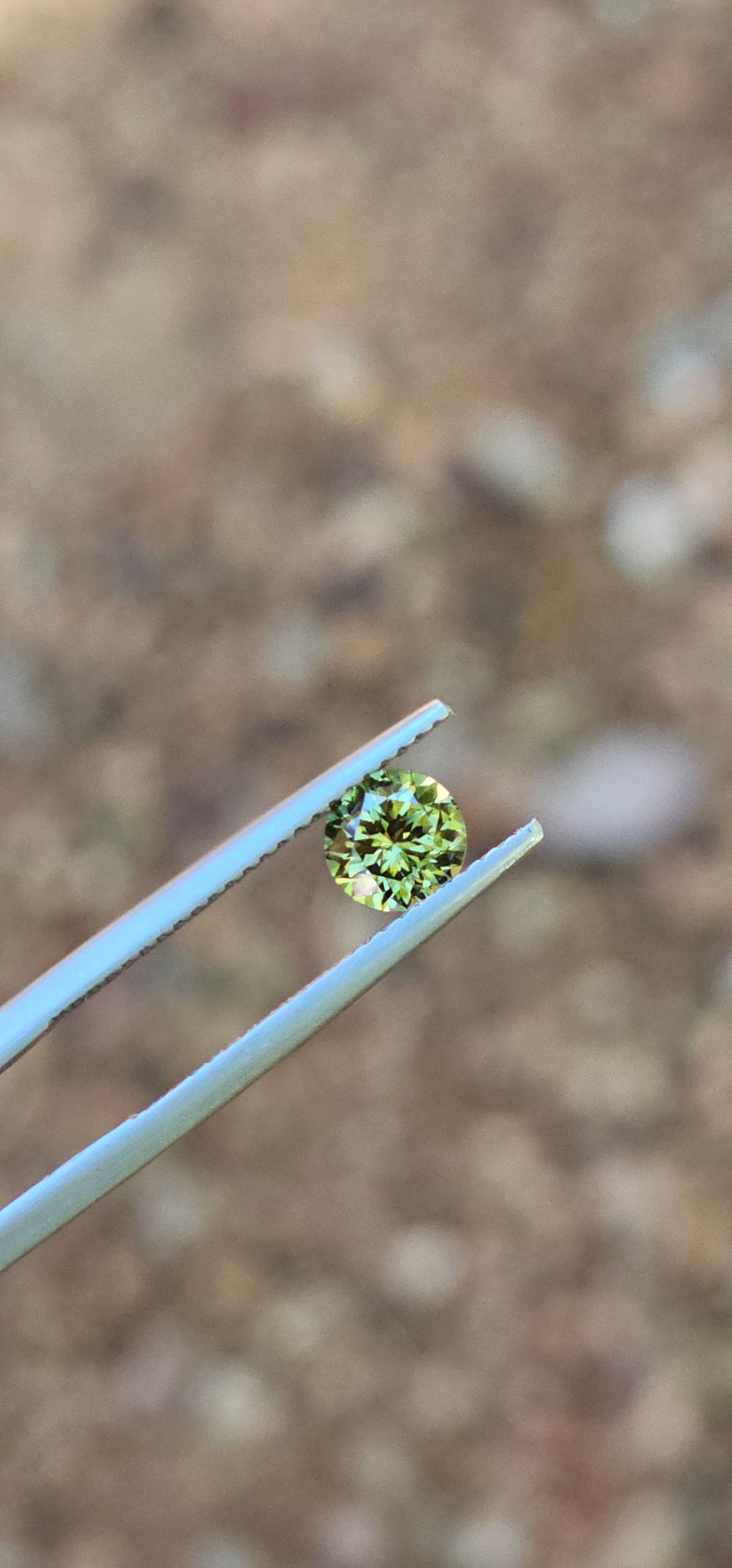 .78ct Round Petite Green Parti Sapphire