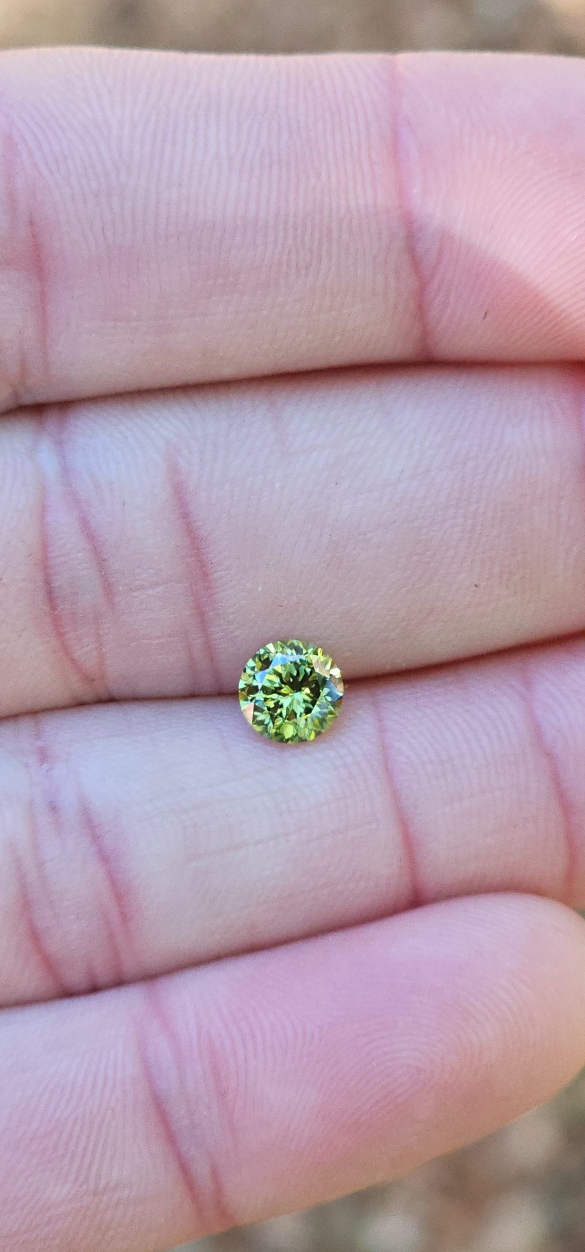 .78ct Round Petite Green Parti Sapphire