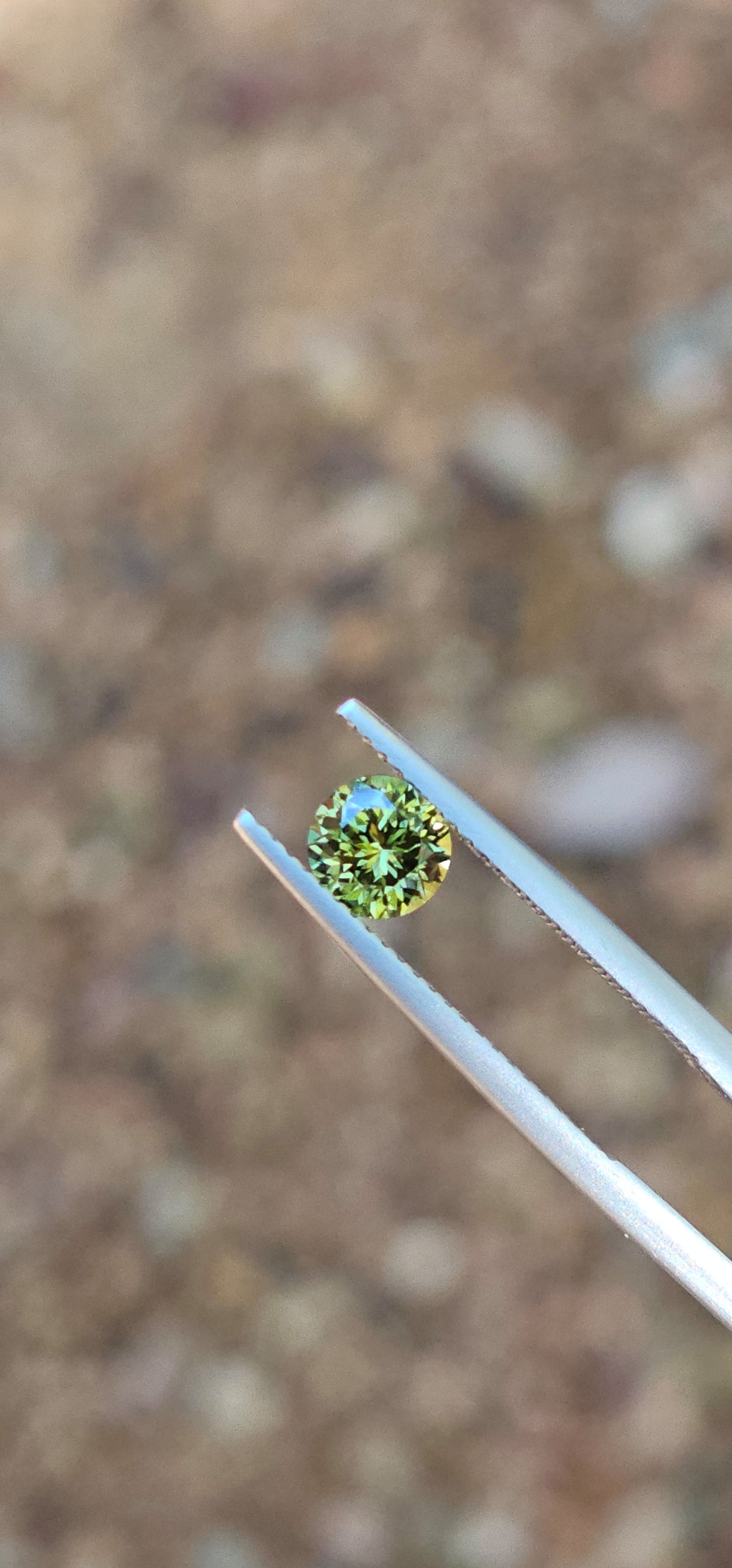 .78ct Round Petite Green Parti Sapphire