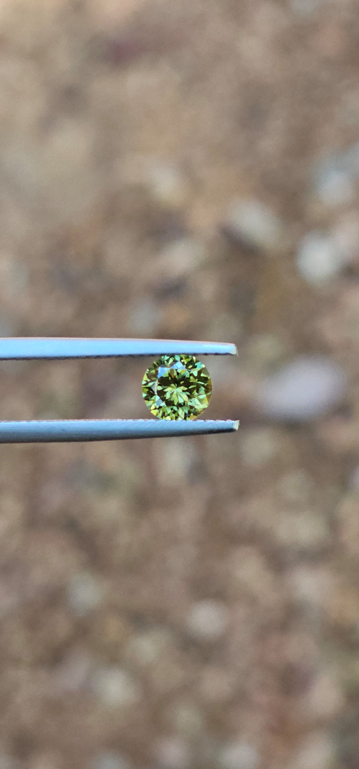 .78ct Round Petite Green Parti Sapphire