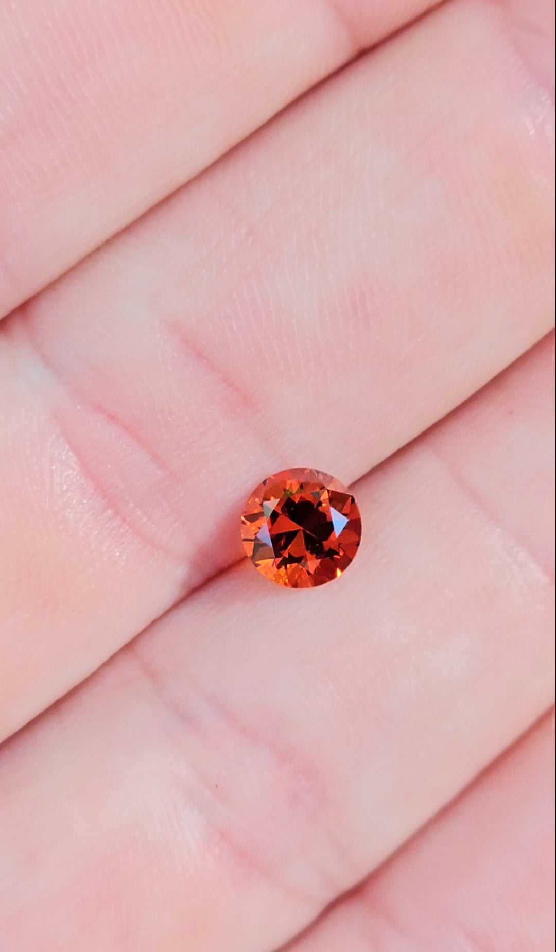 1.10ct Round Red Tanzanian Garnet