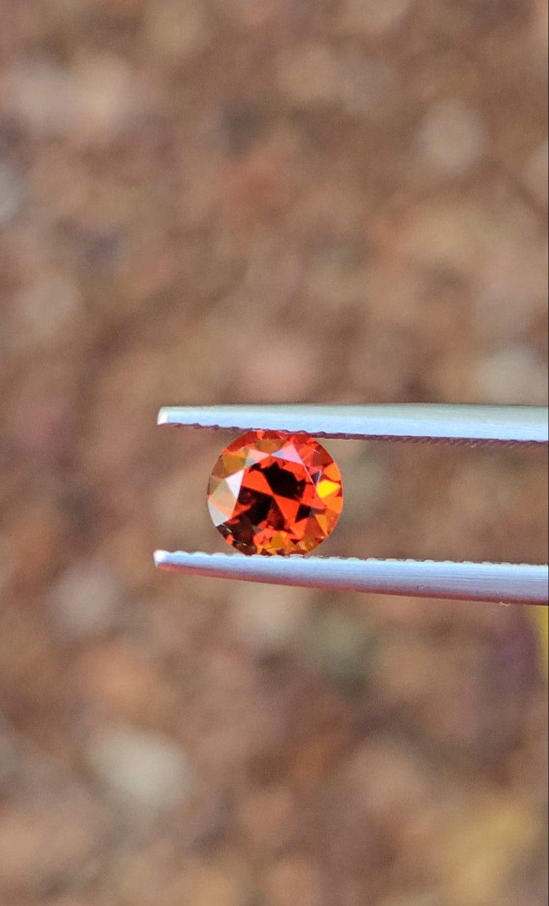 1.10ct Round Red Tanzanian Garnet