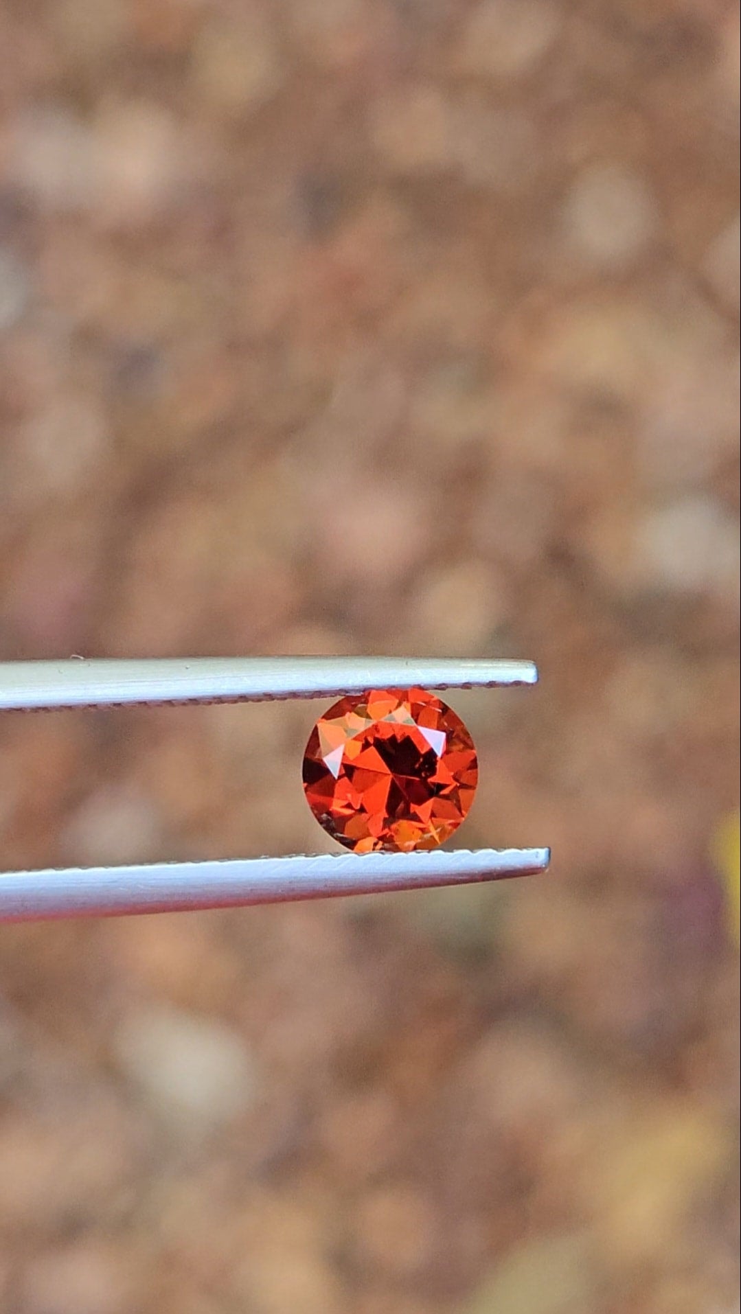 1.10ct Round Red Tanzanian Garnet