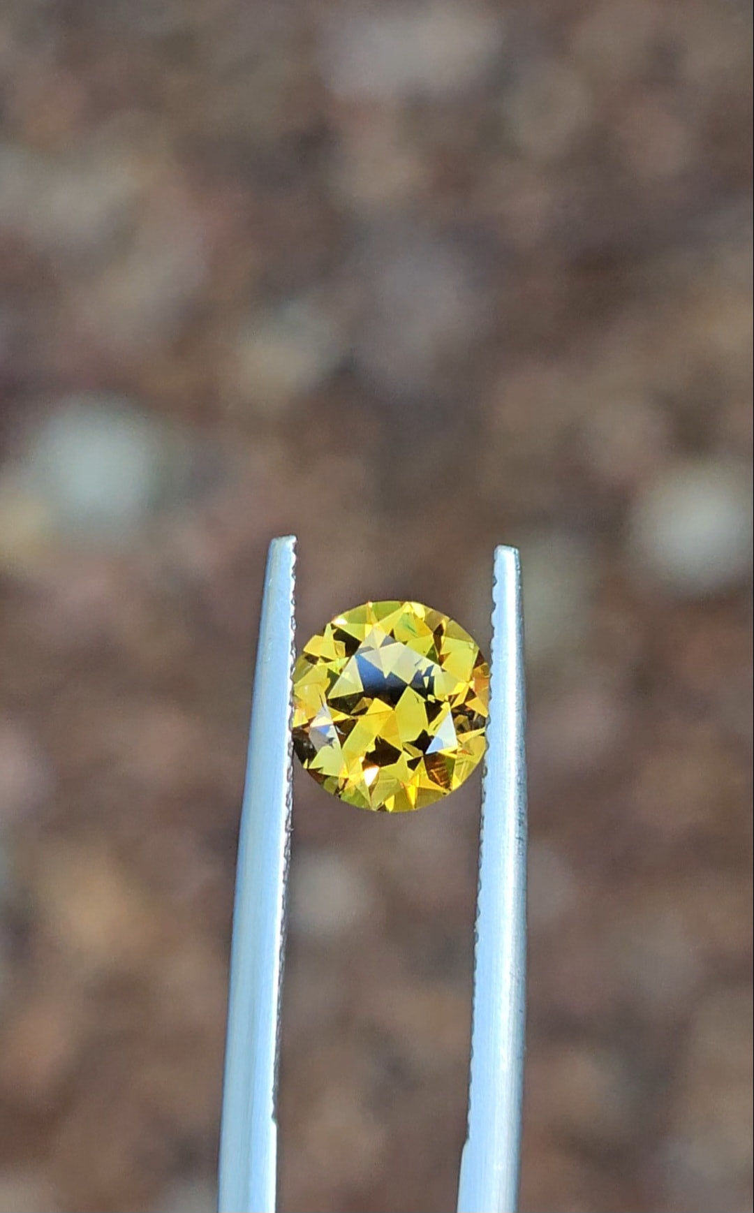 1.46ct Round Golden Yellow Mali Garnet