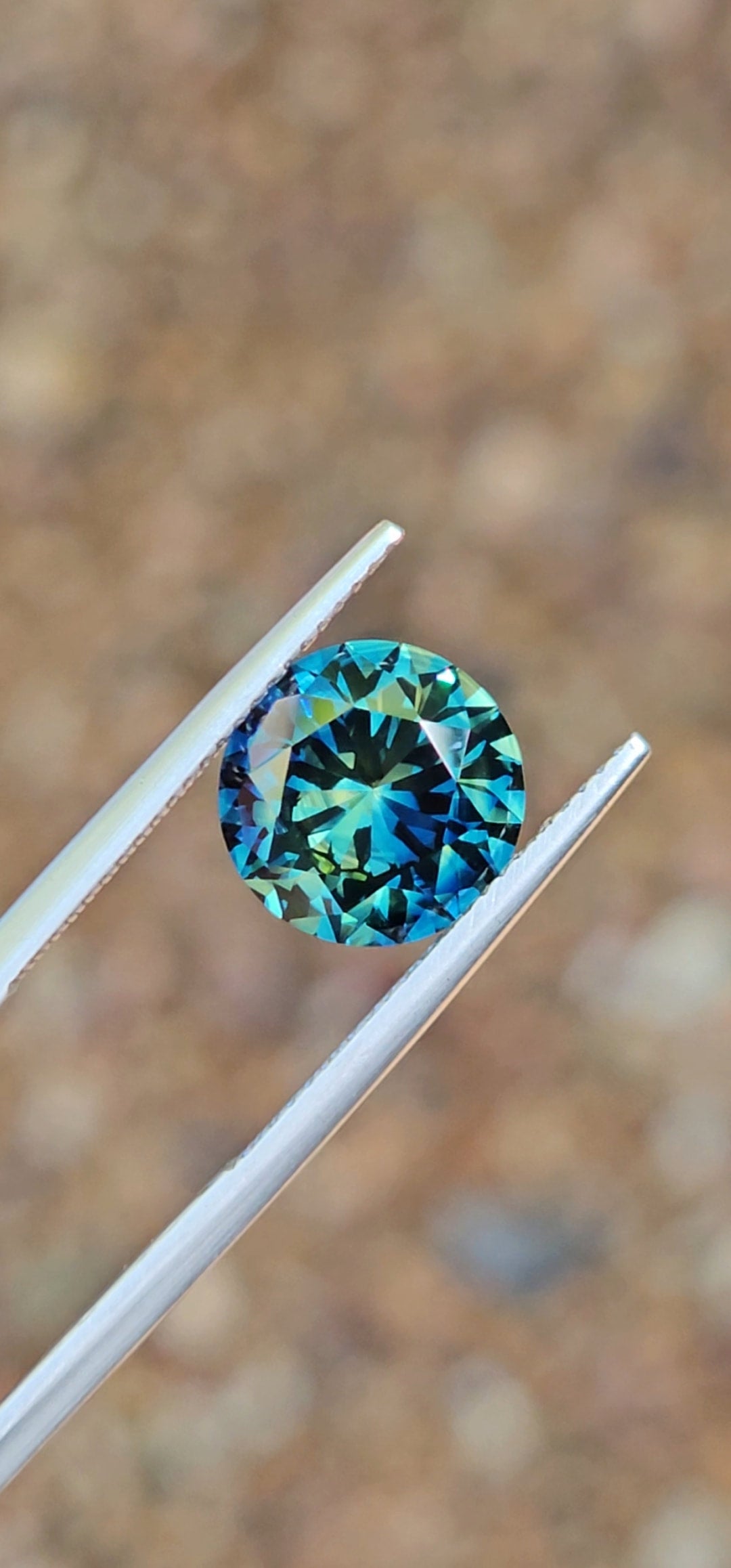 4.74ct Round Blue Parti Sapphire