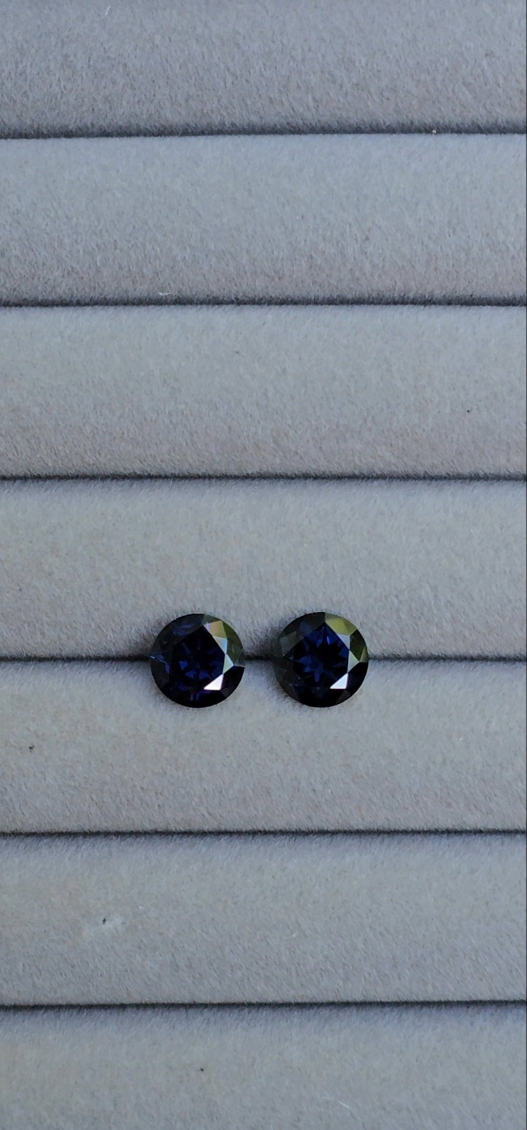 Pair of Round 9mm Twilight Blue Sapphires