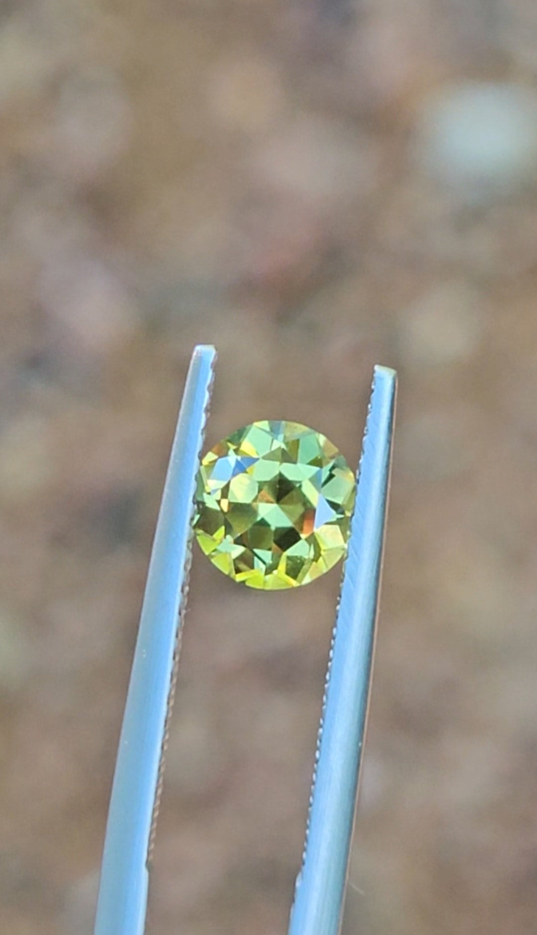 1.28ct Round Yellow Parti Sapphire