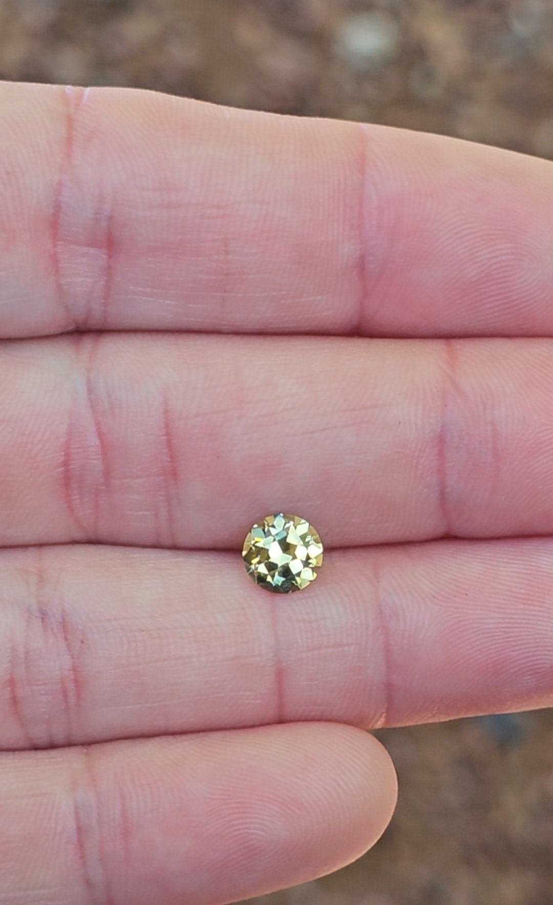 1.20ct Round Yellow Parti Sapphire