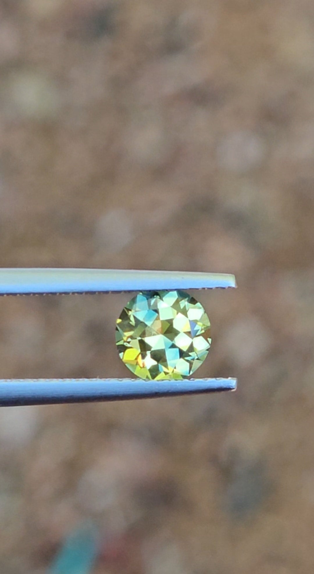 1.20ct Round Yellow Parti Sapphire
