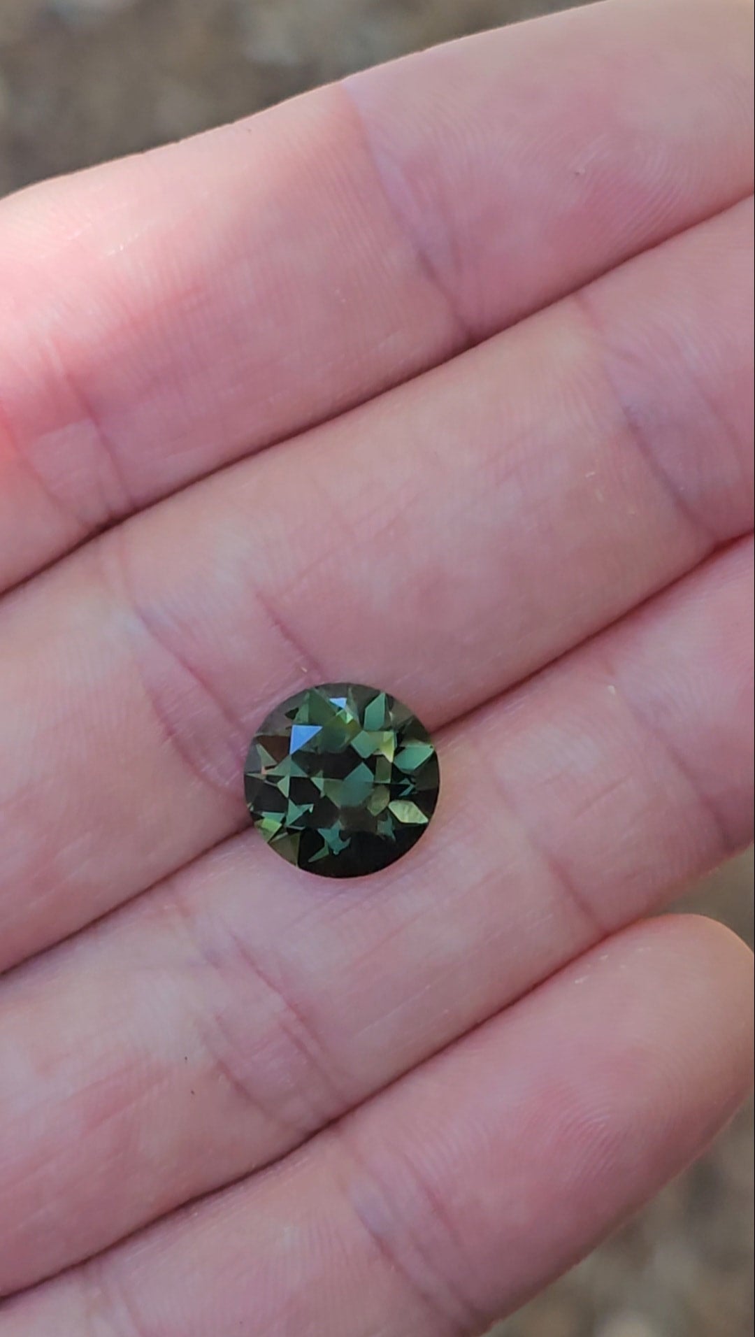 5.28ct Round Green Sapphire