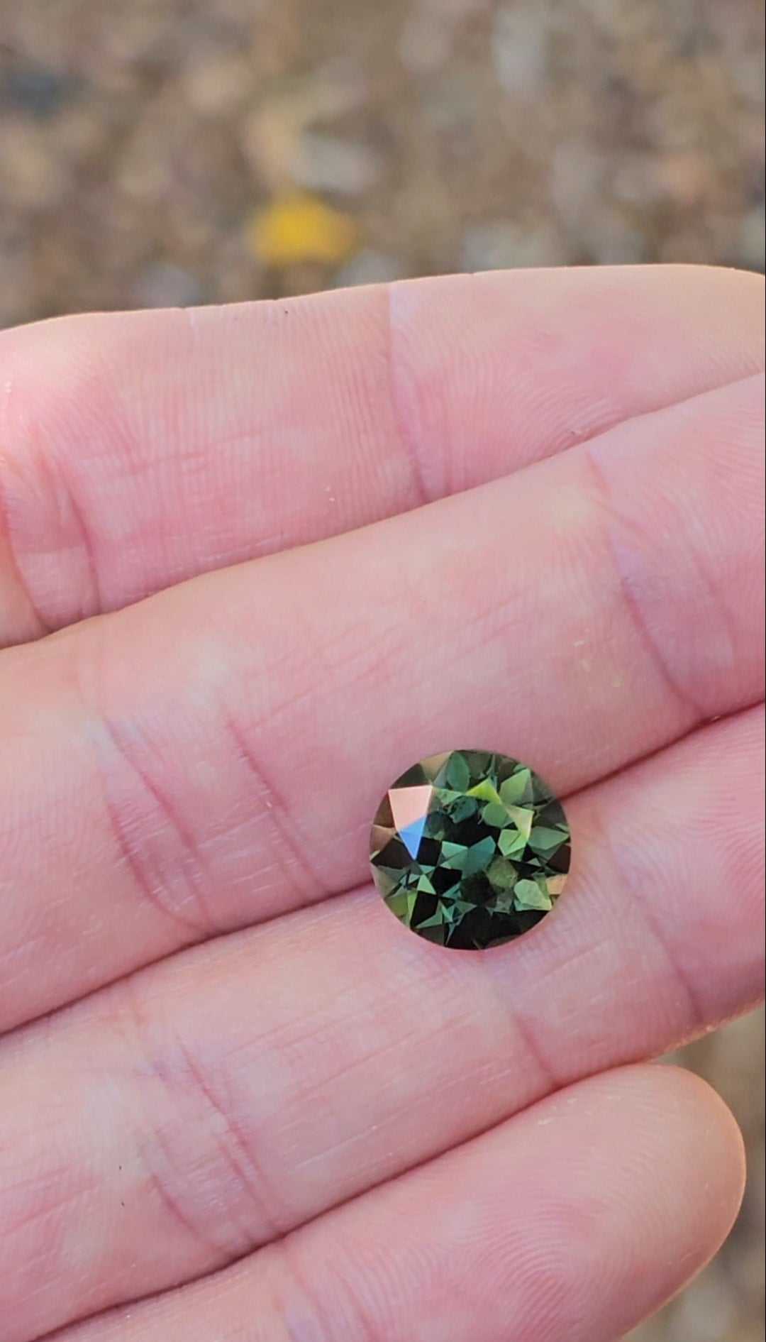 5.28ct Round Green Sapphire