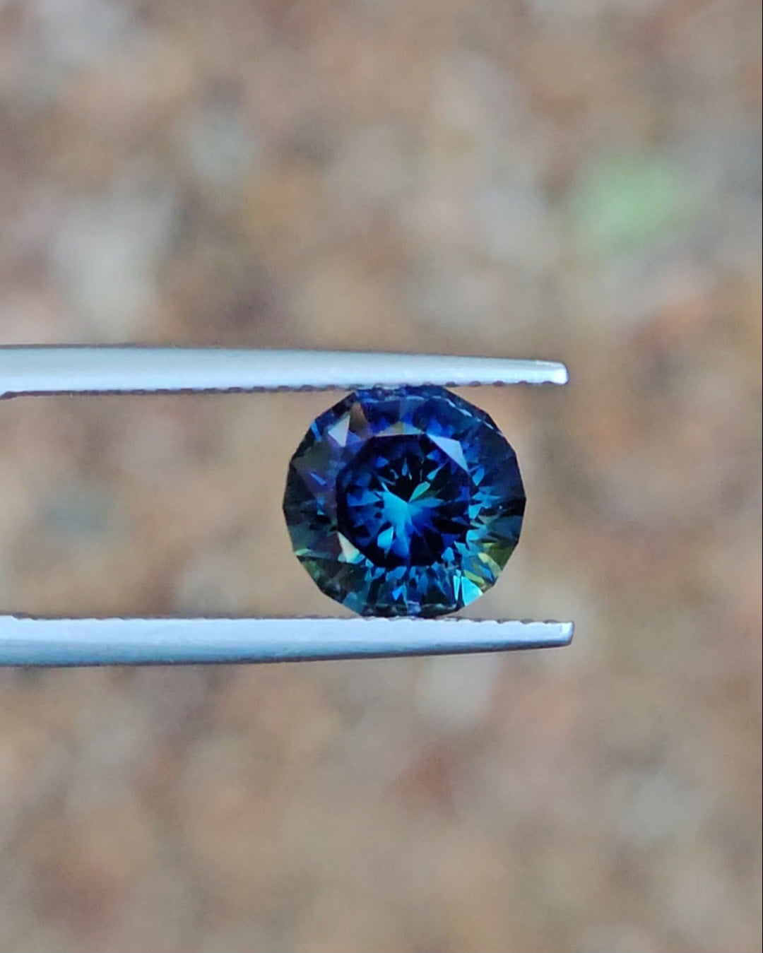 3.10ct Round Blue Parti Sapphire