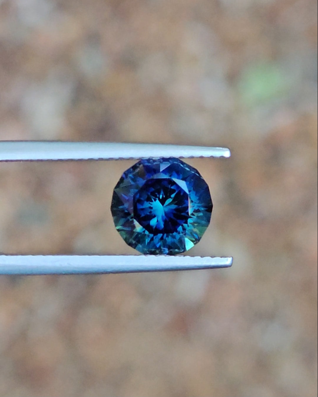 3.10ct Round Blue Parti Sapphire