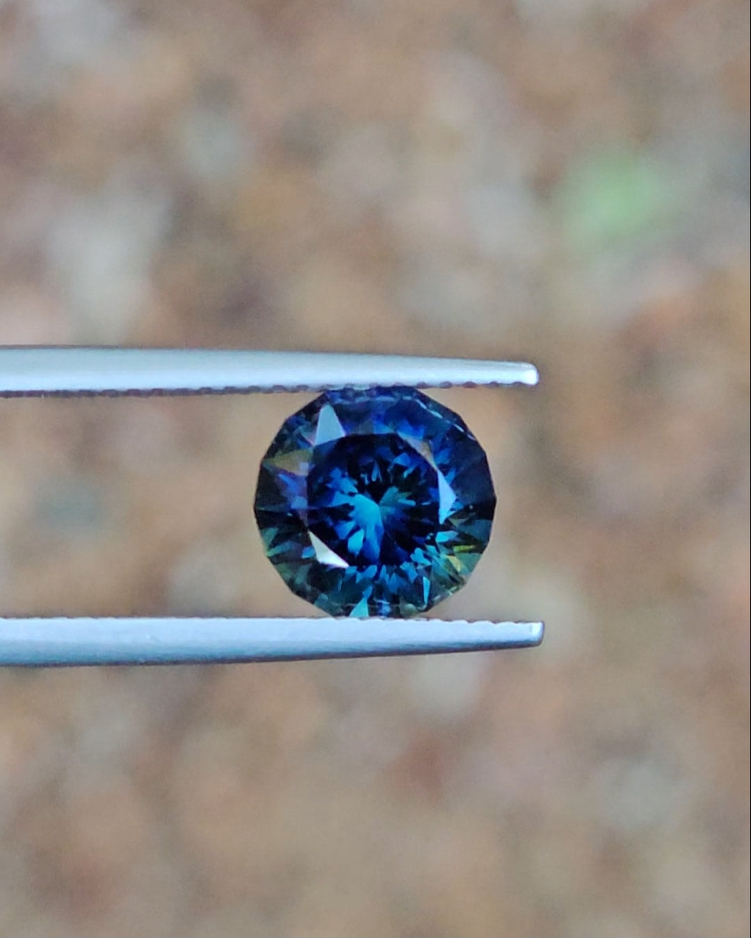 3.10ct Round Blue Parti Sapphire