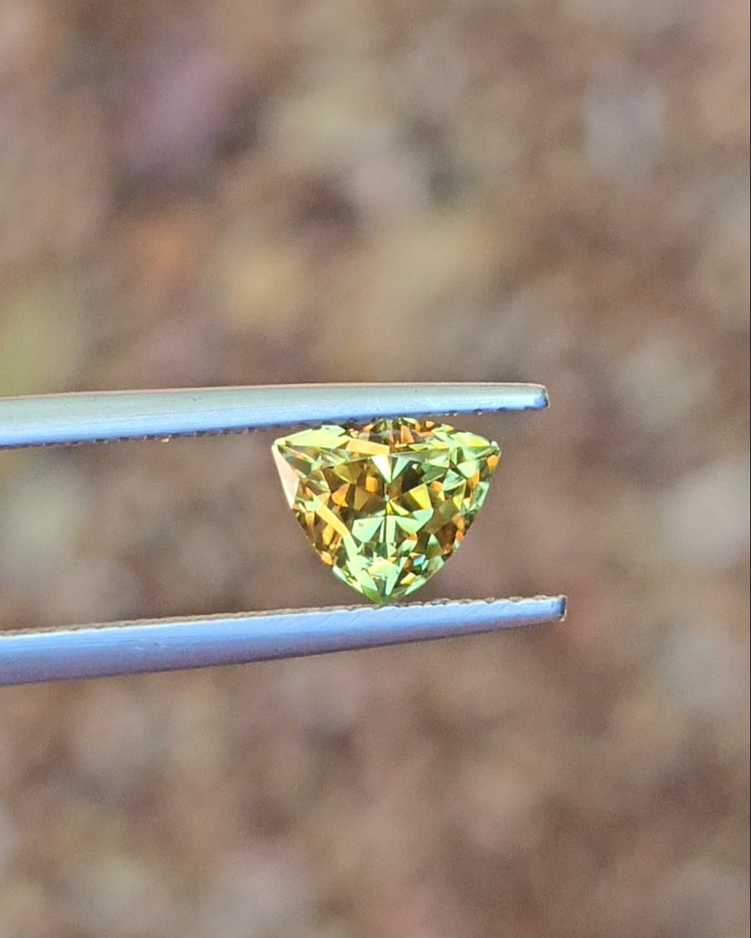 1.84ct Trilliant Yellow Parti Sapphire