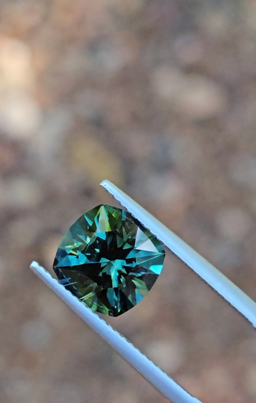 4.66ct Cushion Deep Blue Teal Sapphire
