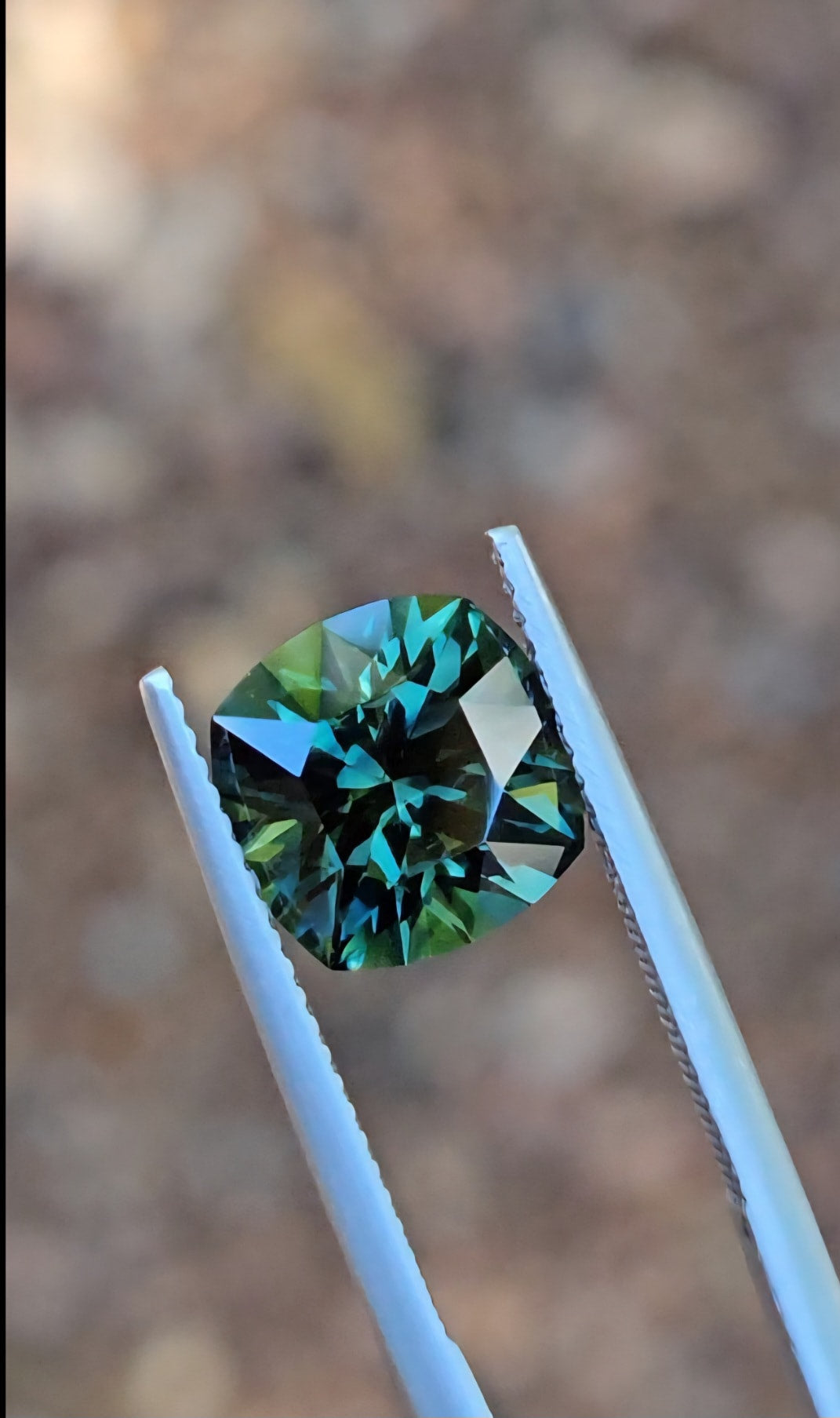 4.66ct Cushion Deep Blue Teal Sapphire