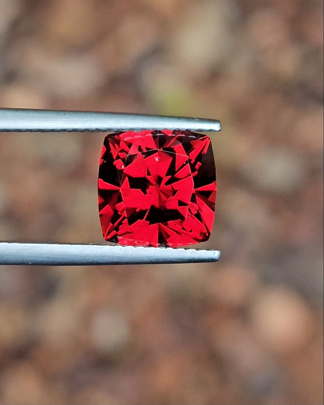 4.84ct Cushion Red Tanzanian Garnet