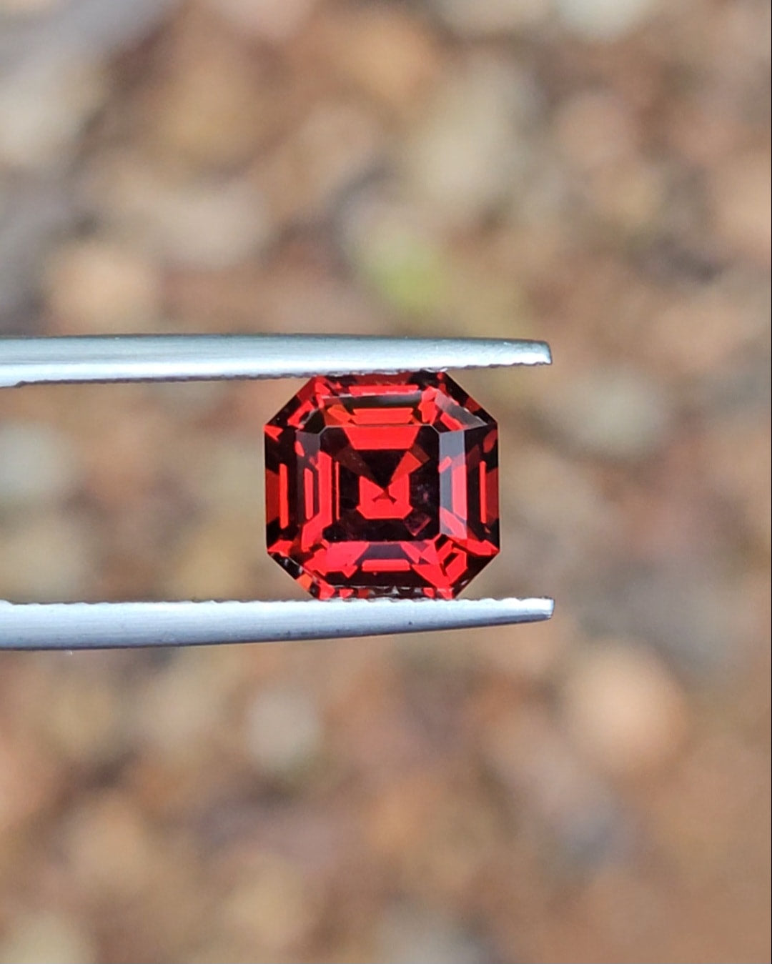 3.65ct Square Red Tanzanian Garnet