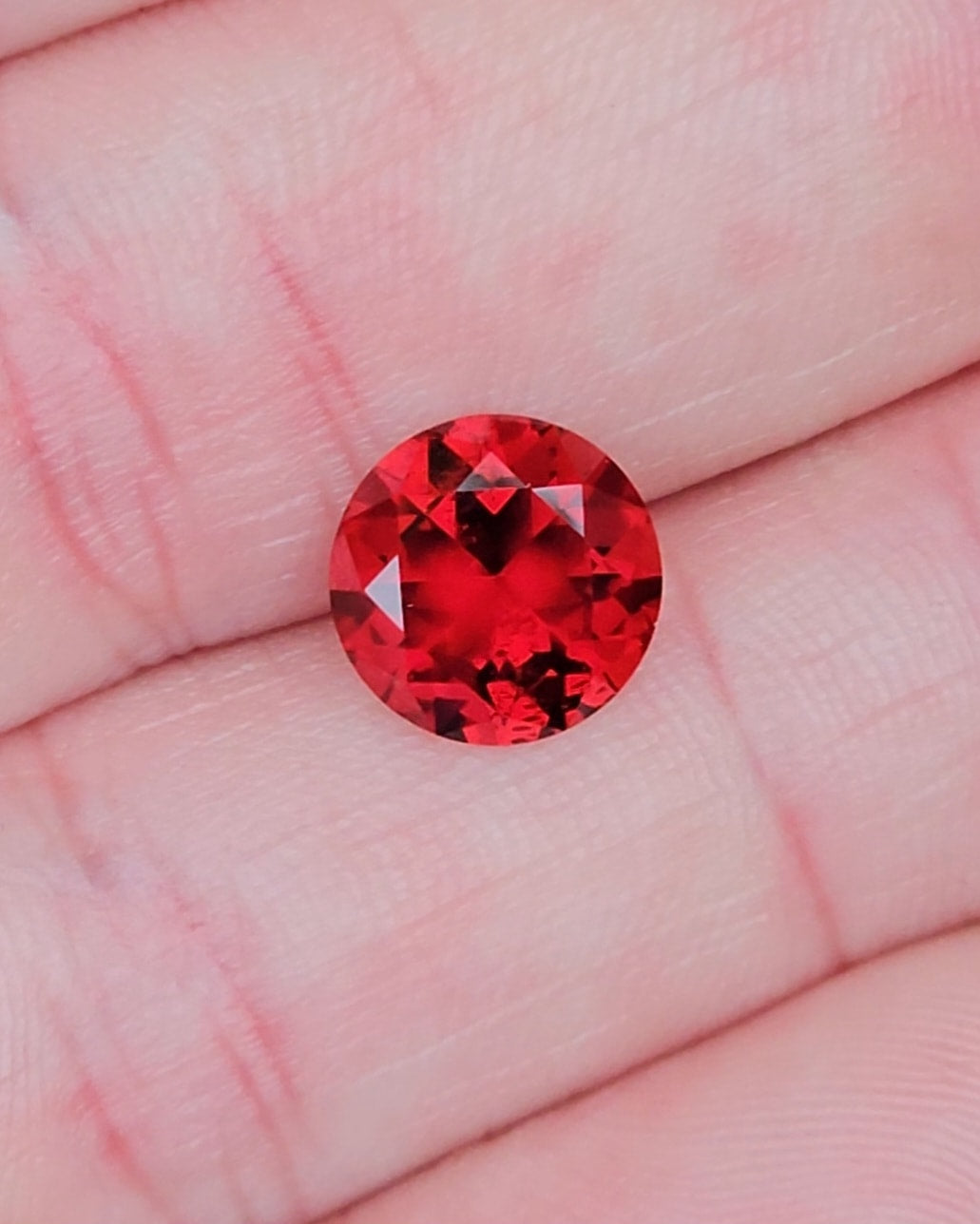 3.25ct Round Red Tanzanian Garnet