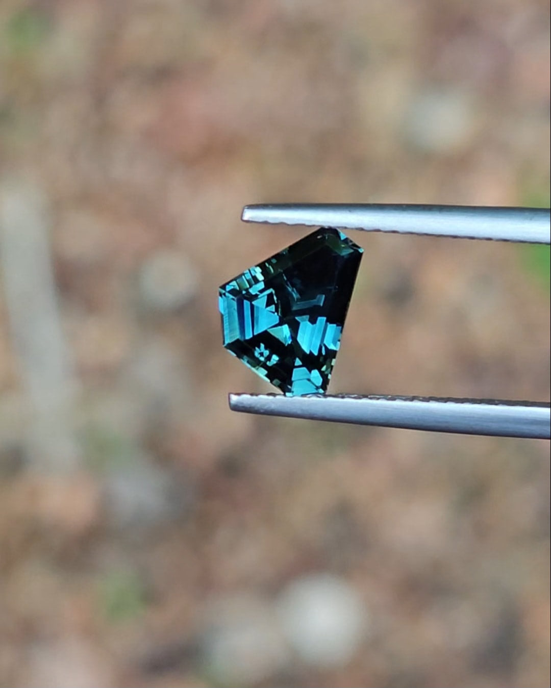 1.74ct Free-form Blue Teal Sapphire