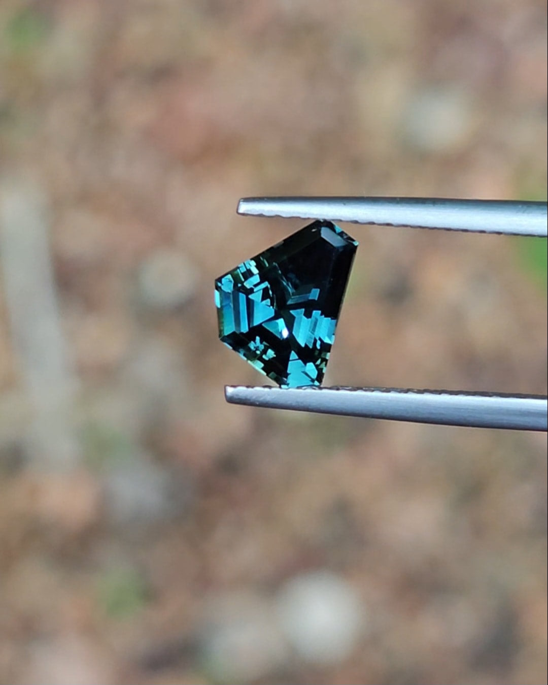 1.74ct Free-form Blue Teal Sapphire