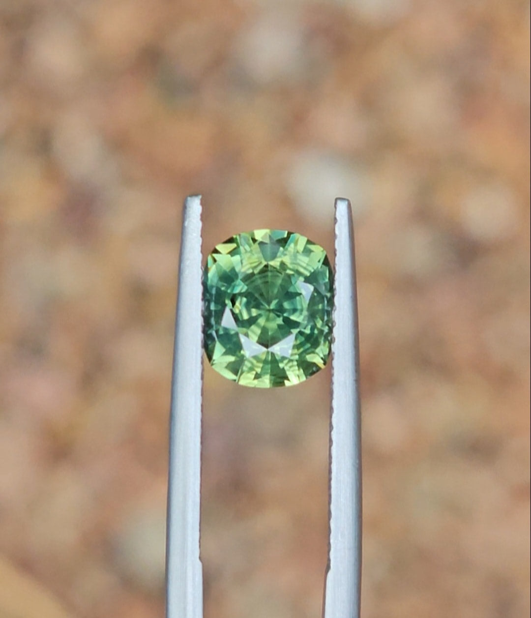 2.78ct Cushion Green - Yellow Parti Sapphire