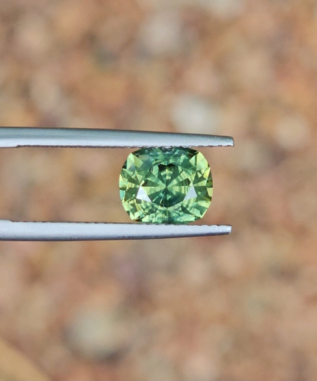 2.78ct Cushion Green - Yellow Parti Sapphire