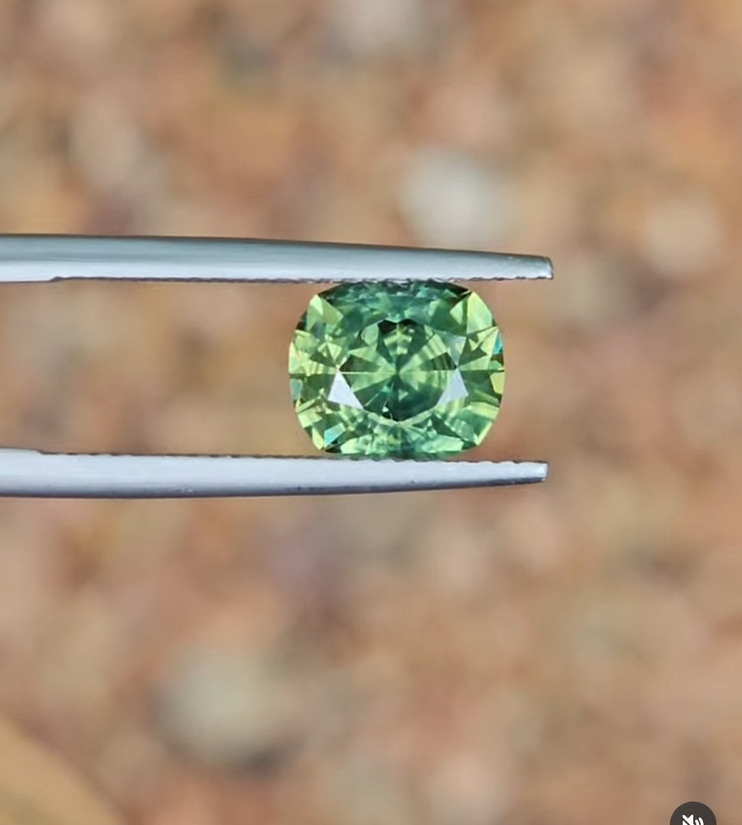 2.78ct Cushion Green - Yellow Parti Sapphire