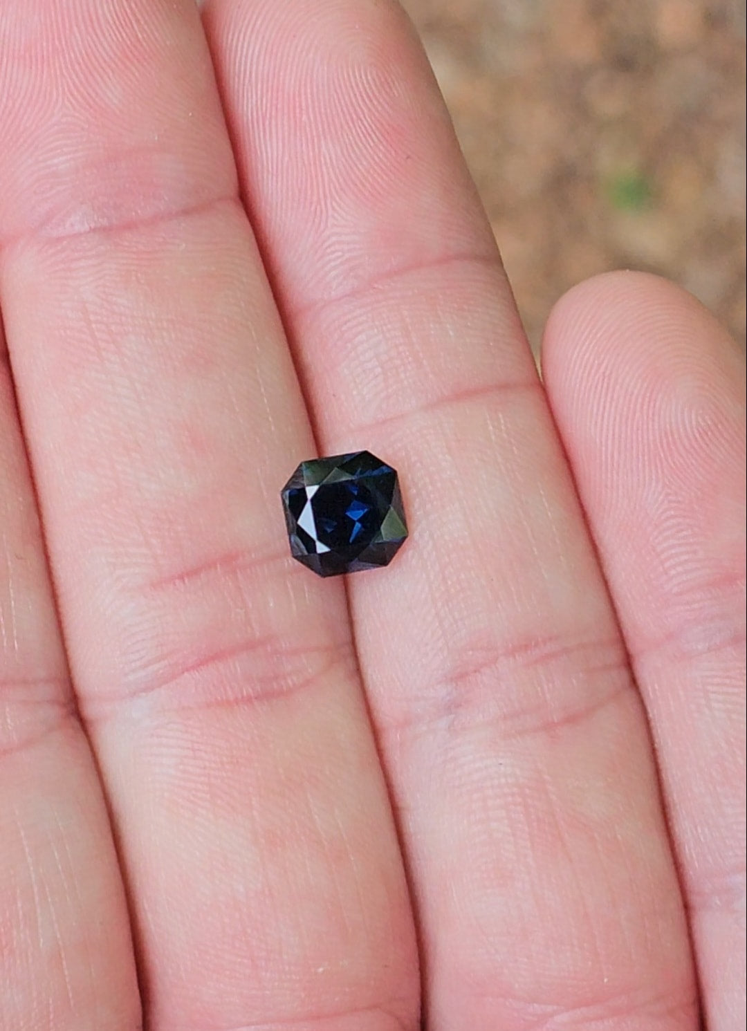 2.09ct Square Blue Sapphire