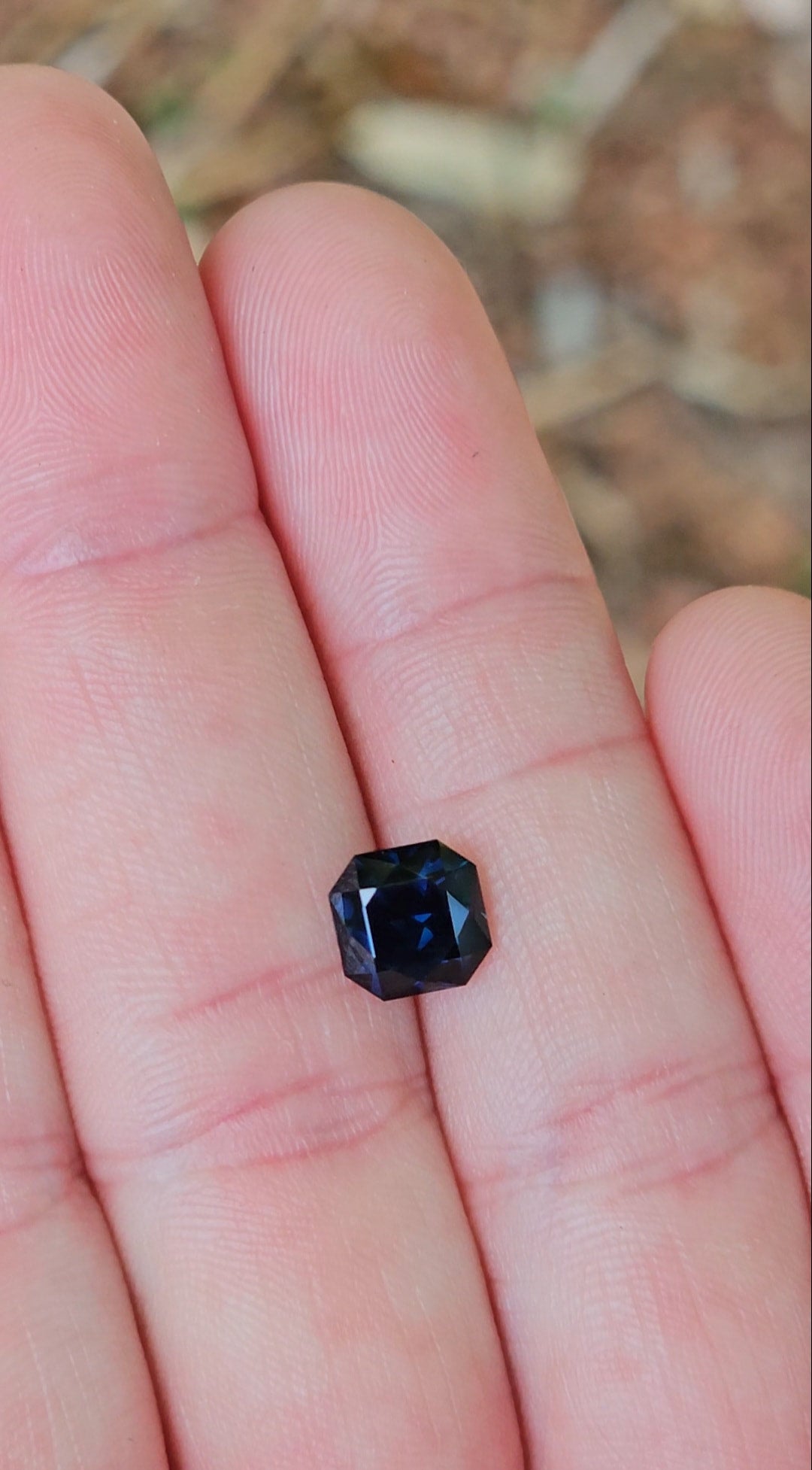 2.09ct Square Blue Sapphire