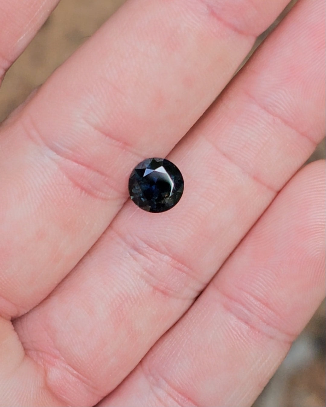 1.87ct Round Deep Blue Parti Sapphire