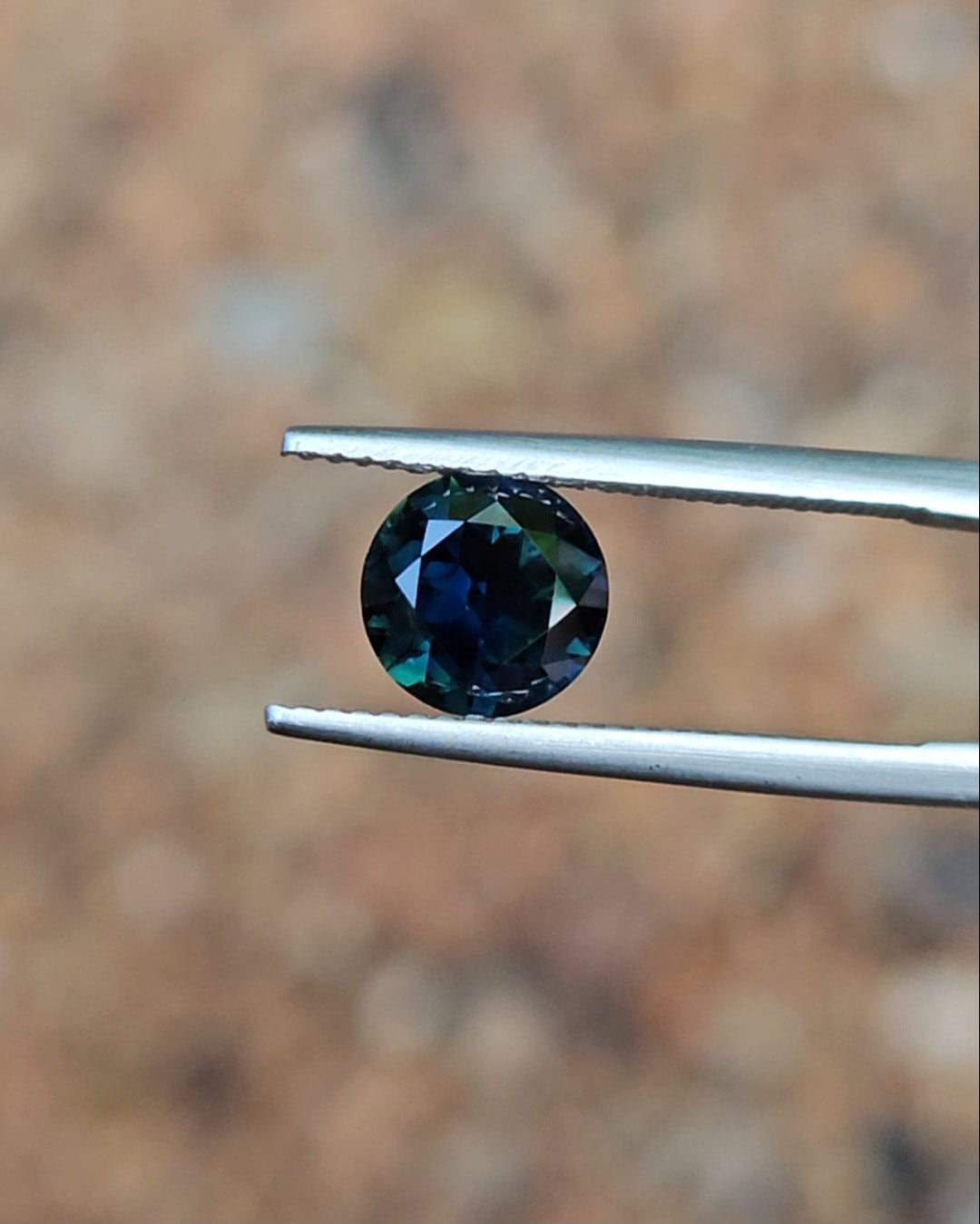 1.87ct Round Deep Blue Parti Sapphire