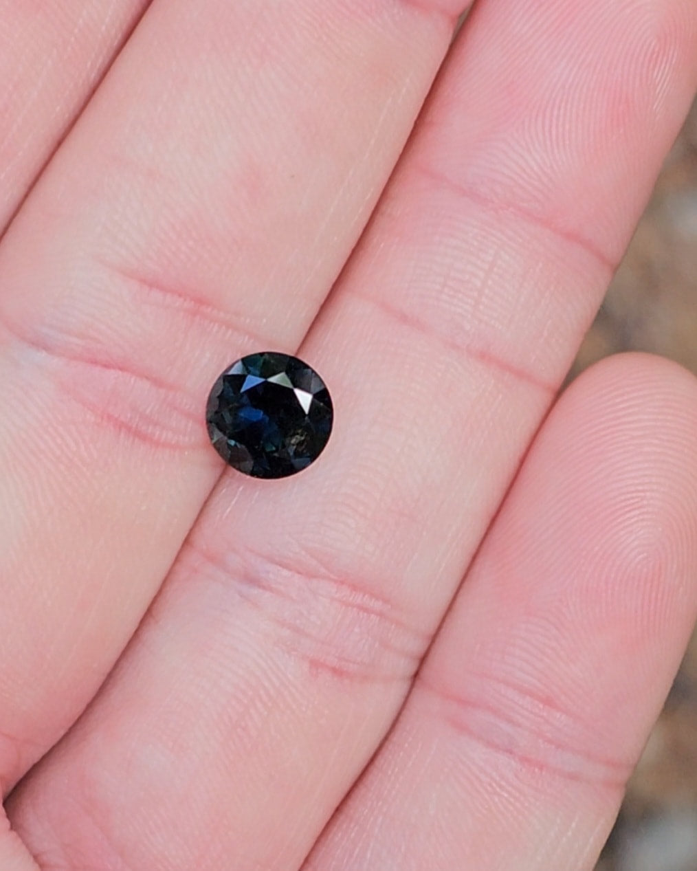 1.87ct Round Deep Blue Parti Sapphire