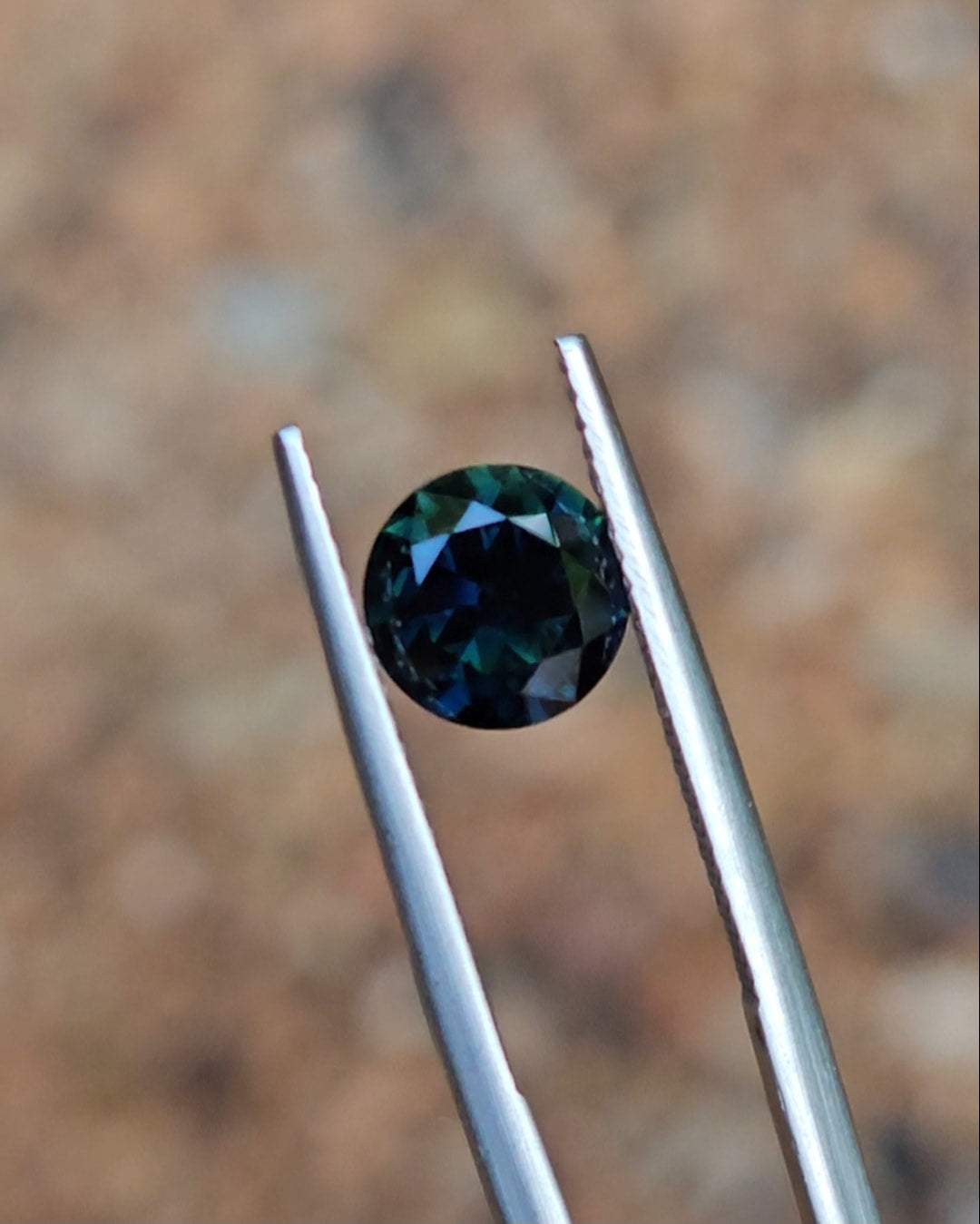 1.87ct Round Deep Blue Parti Sapphire