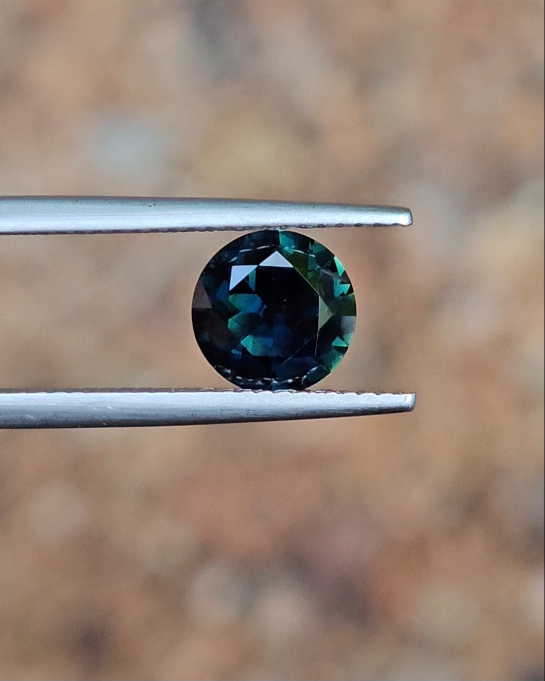 1.87ct Round Deep Blue Parti Sapphire