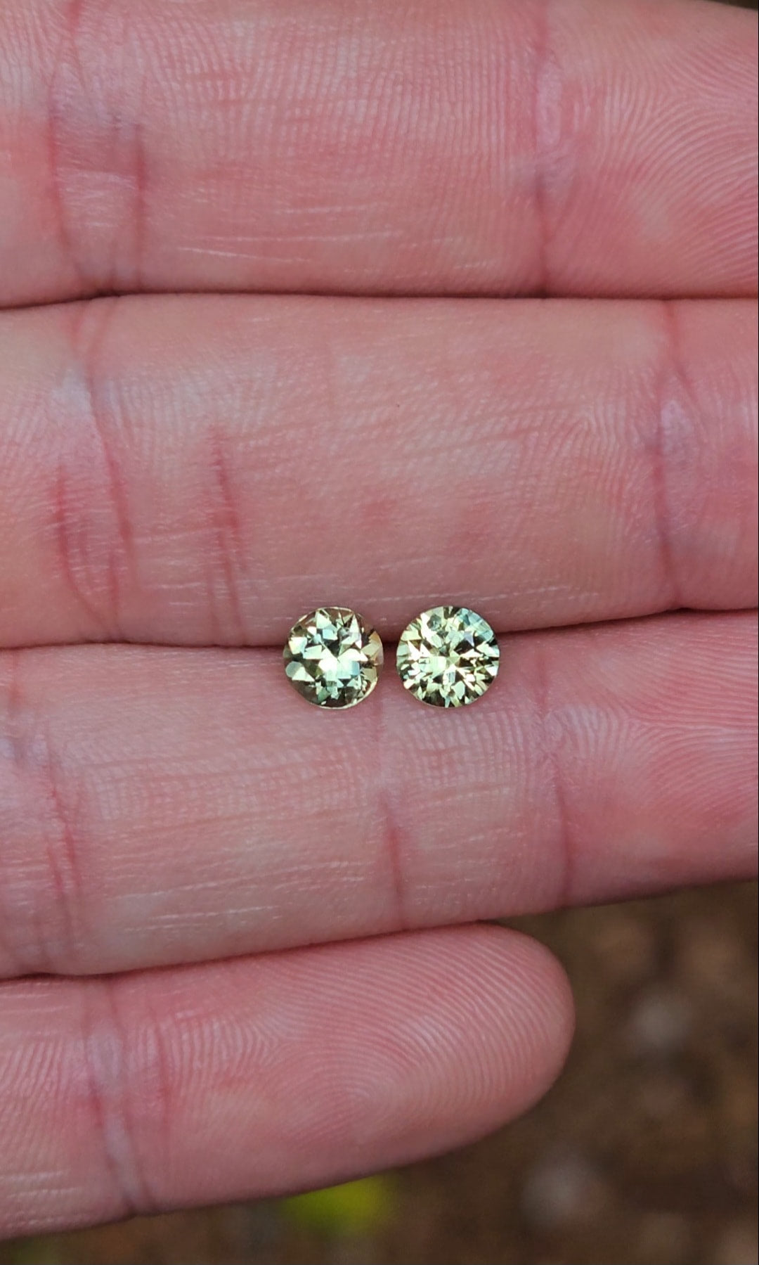 Pair of Round 5.1mm Blue Sapphire