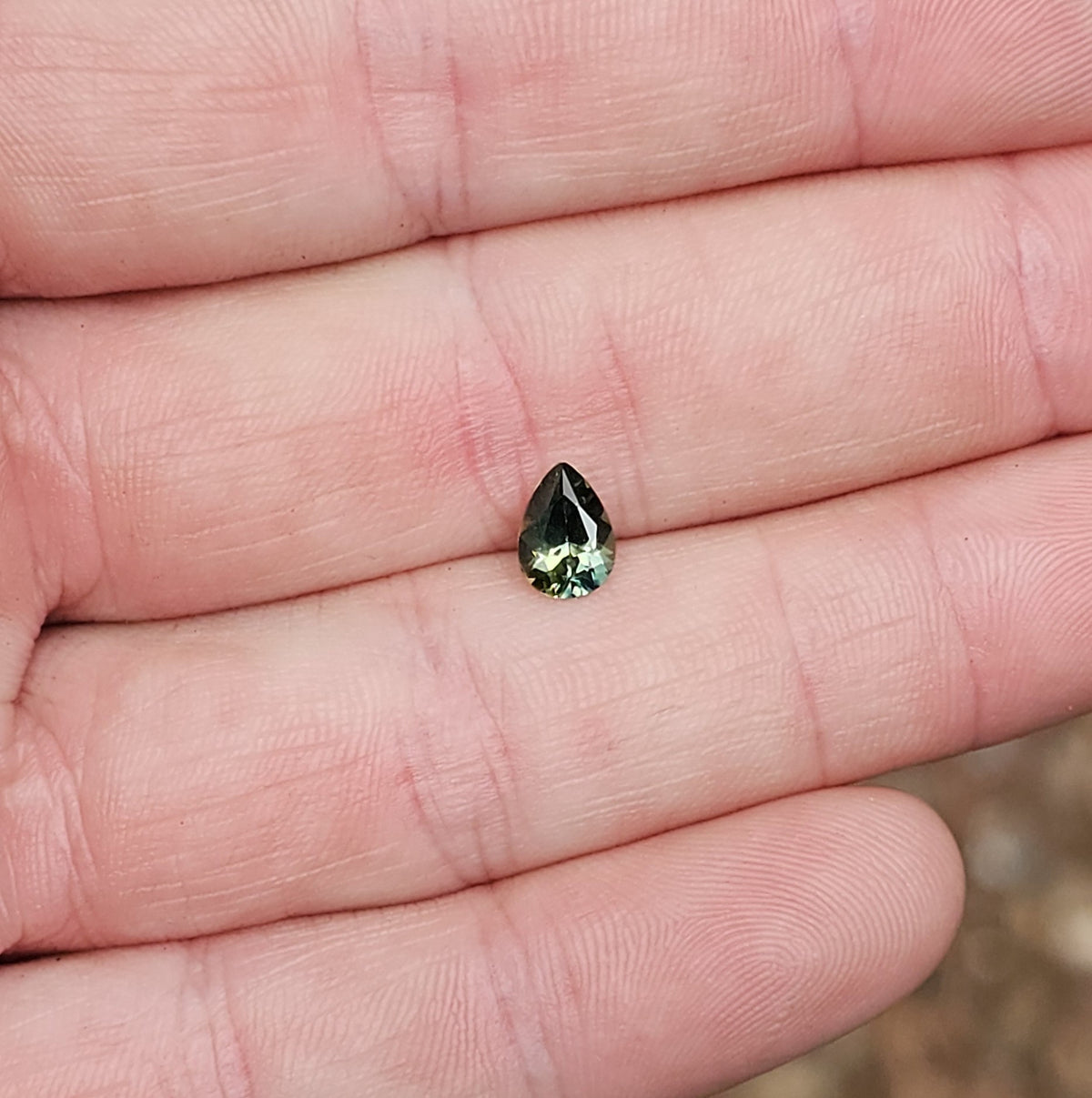 .94ct Pear Green Parti Sapphire