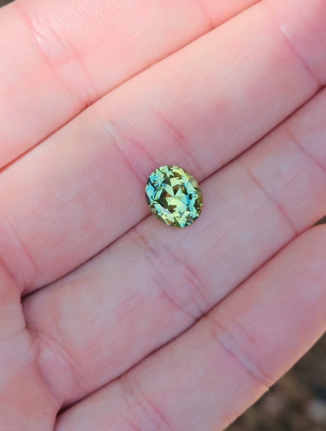 3.06ct Oval Yellow Parti Sapphire