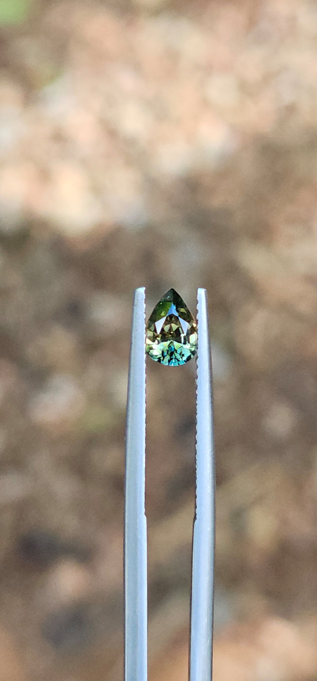 .78ct Pear Yellow Parti Sapphire